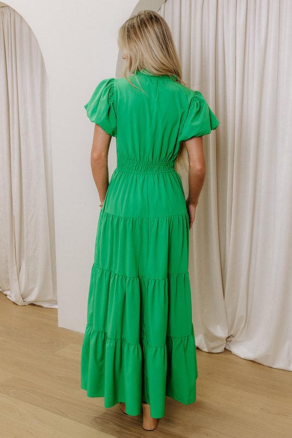 Simply Sweet Maxi Dress in Kelly Green Product Image