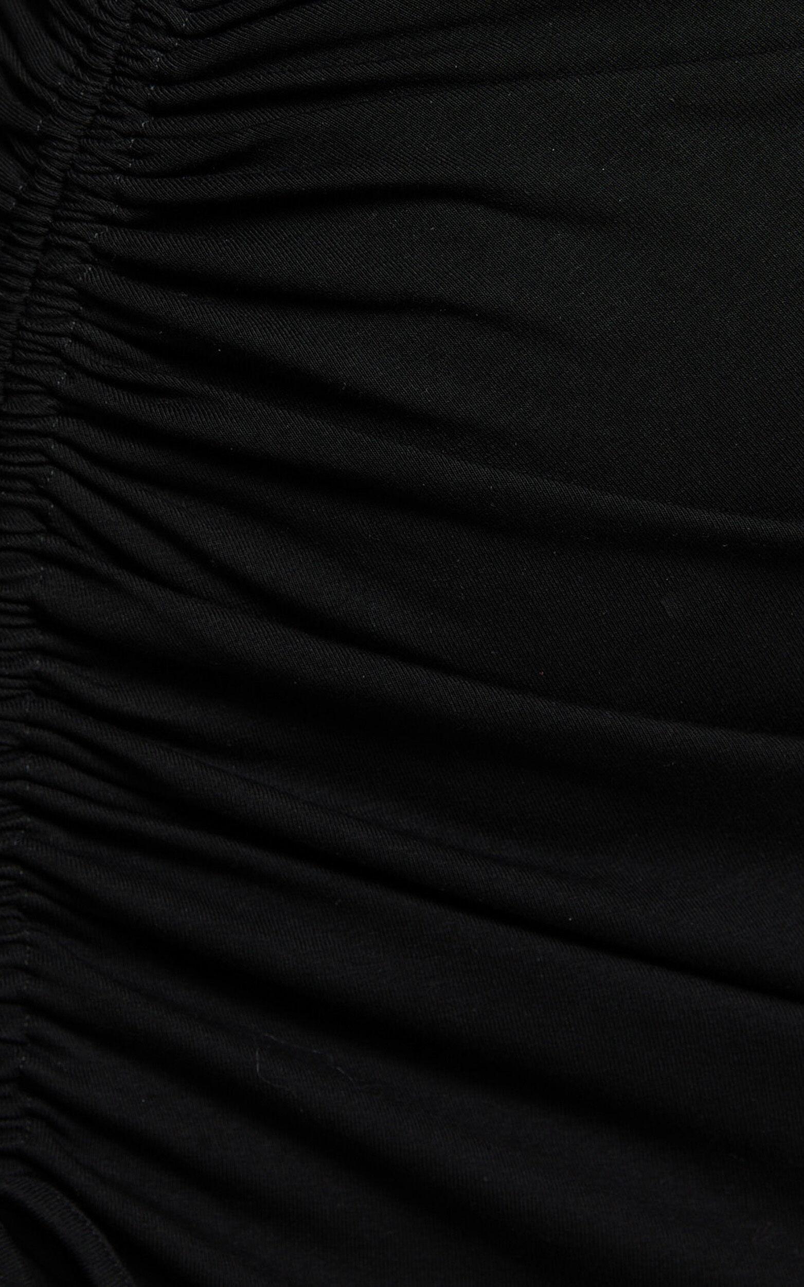 Alona Midi Dress - Sleeveless Bodycon Thigh Split Dress in Black Product Image