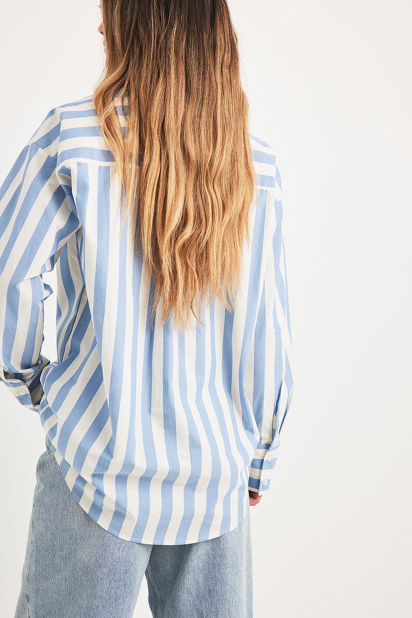Oversized Long Sleeve Cotton Shirt Product Image