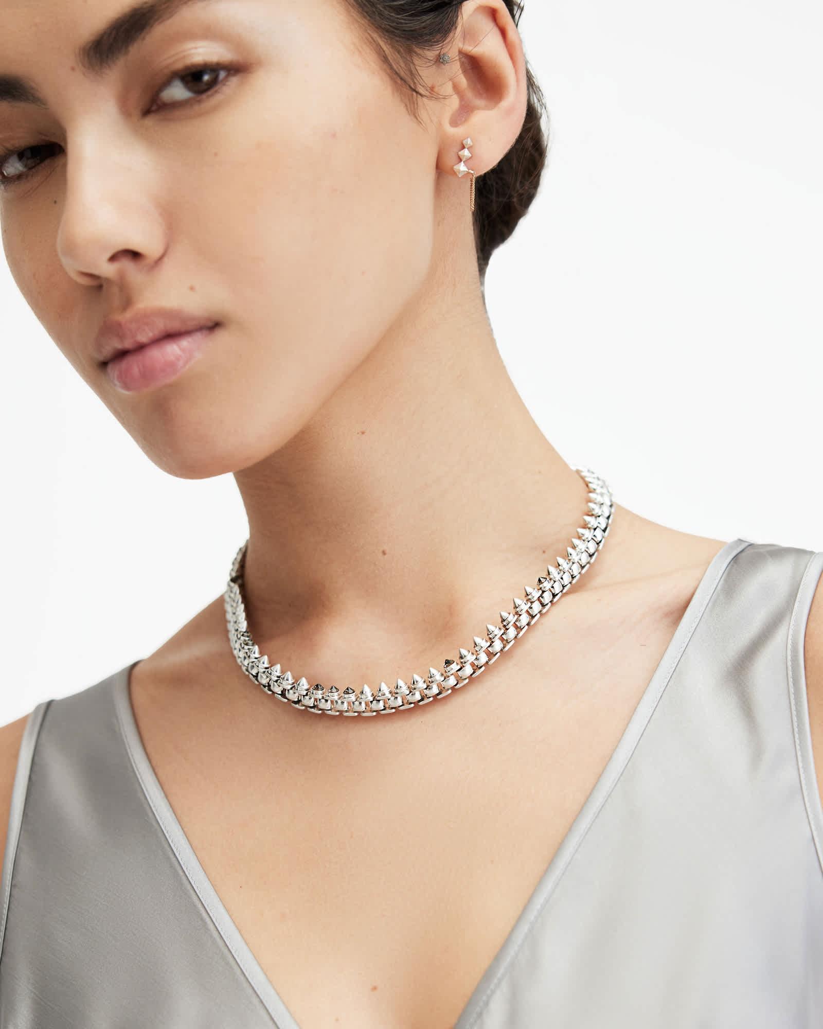 Bobbie Box Chain Studded Necklace Product Image