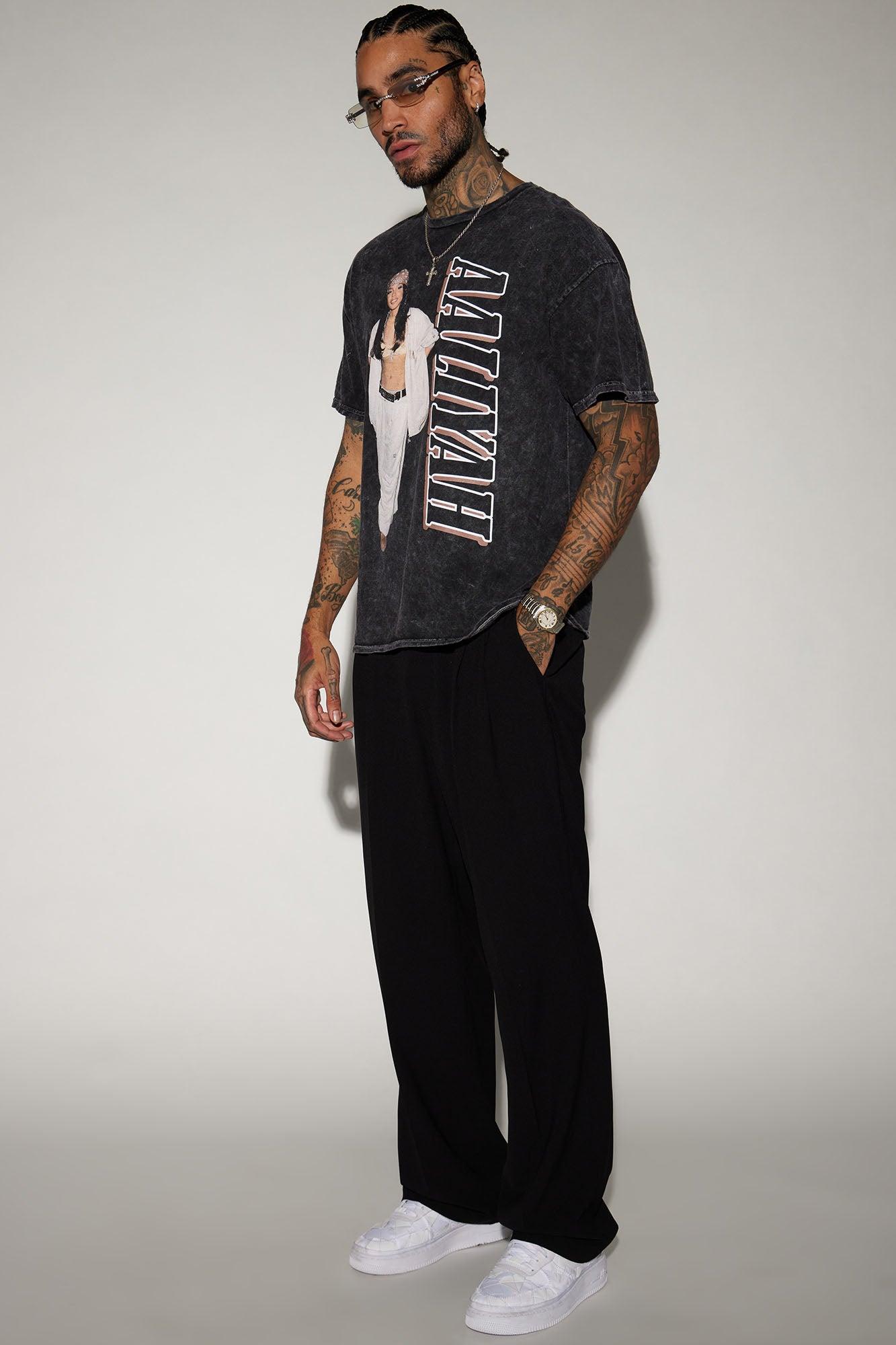 Aaliyah Try Again Short Sleeve Tee - Black Product Image