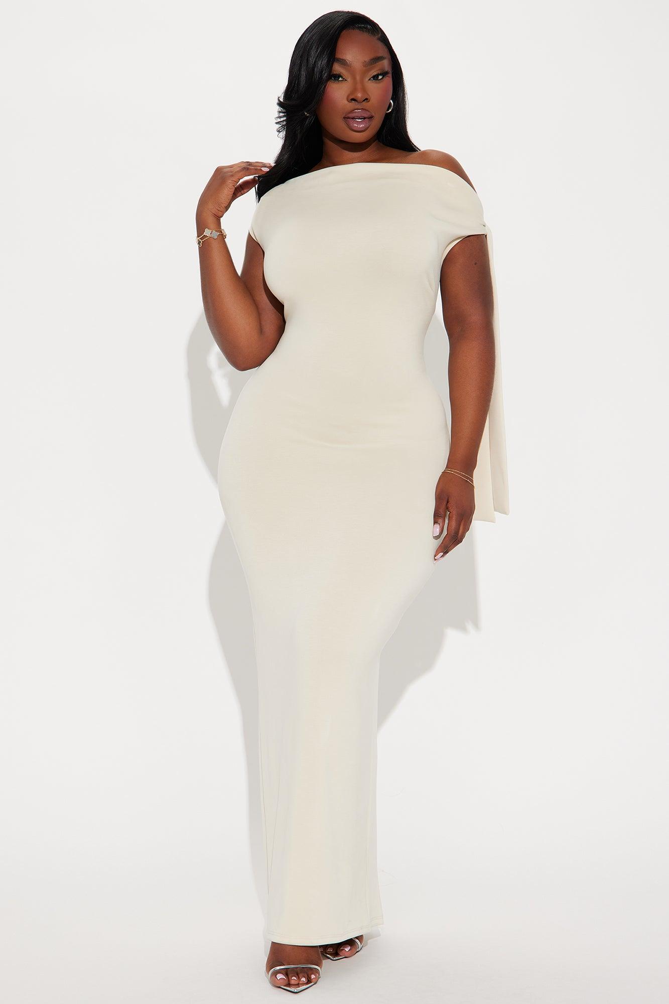 Paris Knotted Maxi Dress - Stone Product Image