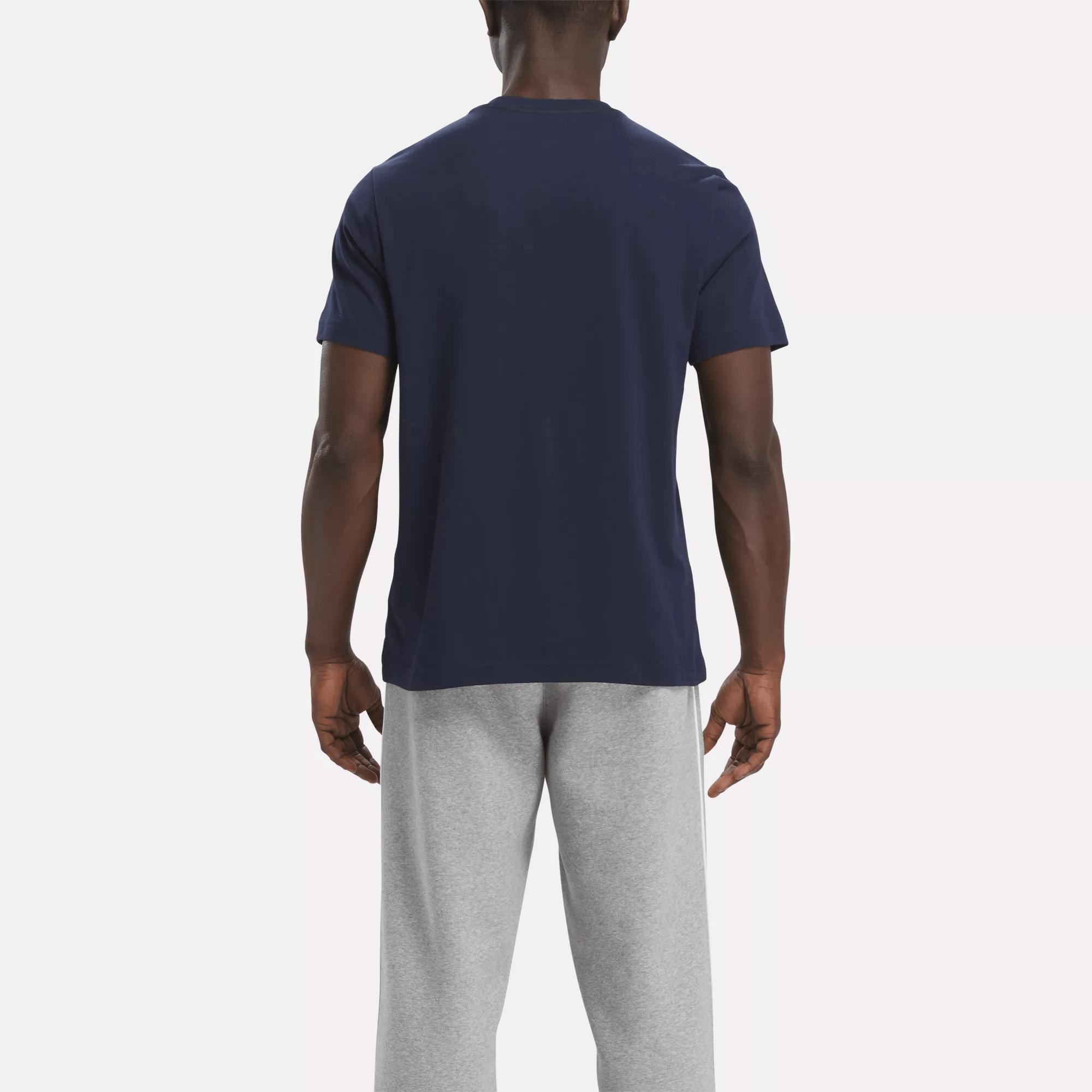 Men's Reebok Identity Big Stacked Logo T-Shirt Male Product Image