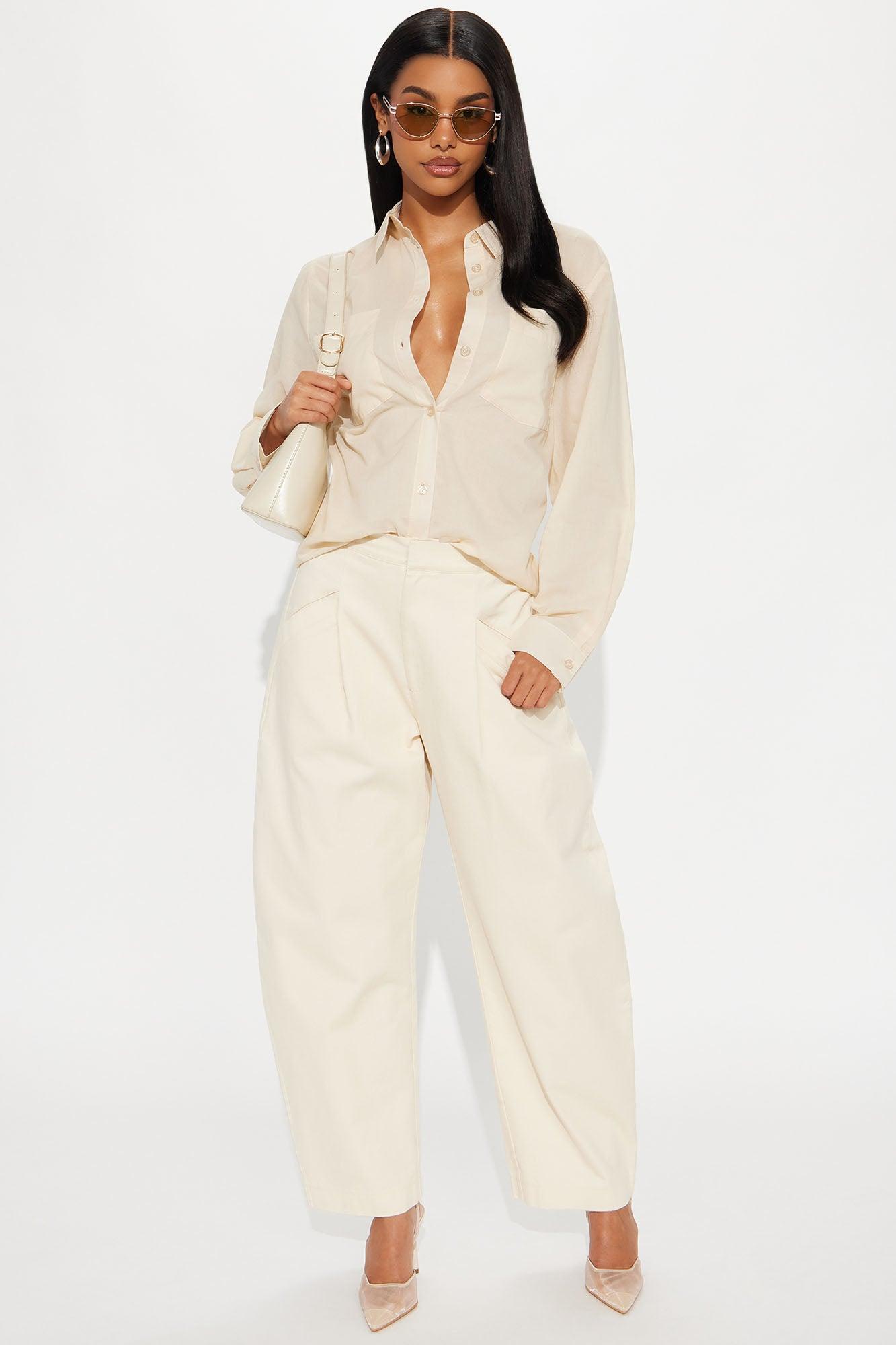 Simplicity Button Up Shirt - Taupe Product Image