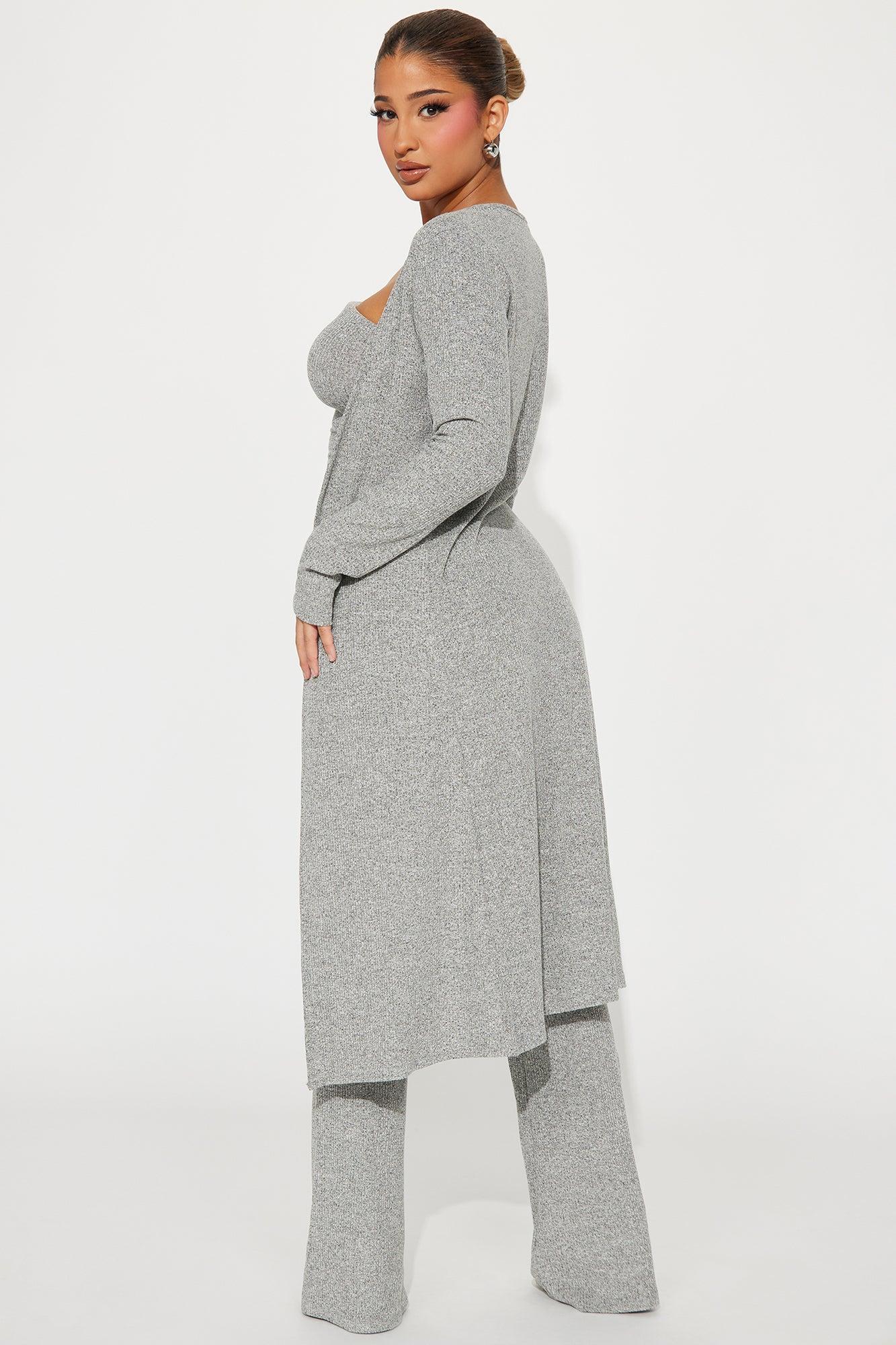 Keep Calm Jumpsuit Set - Heather Grey Product Image