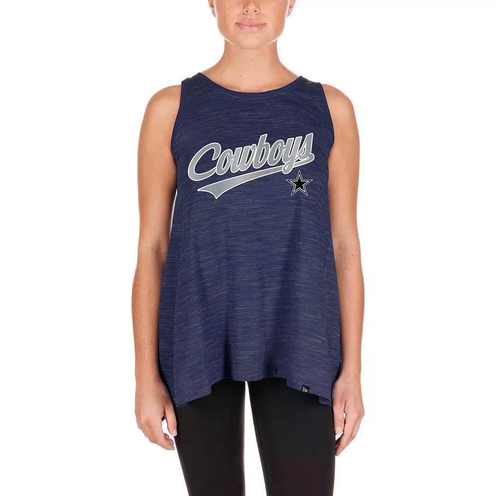 Women's New Era Navy Dallas Cowboys Space-Dye Active Tank Top,  Product Image