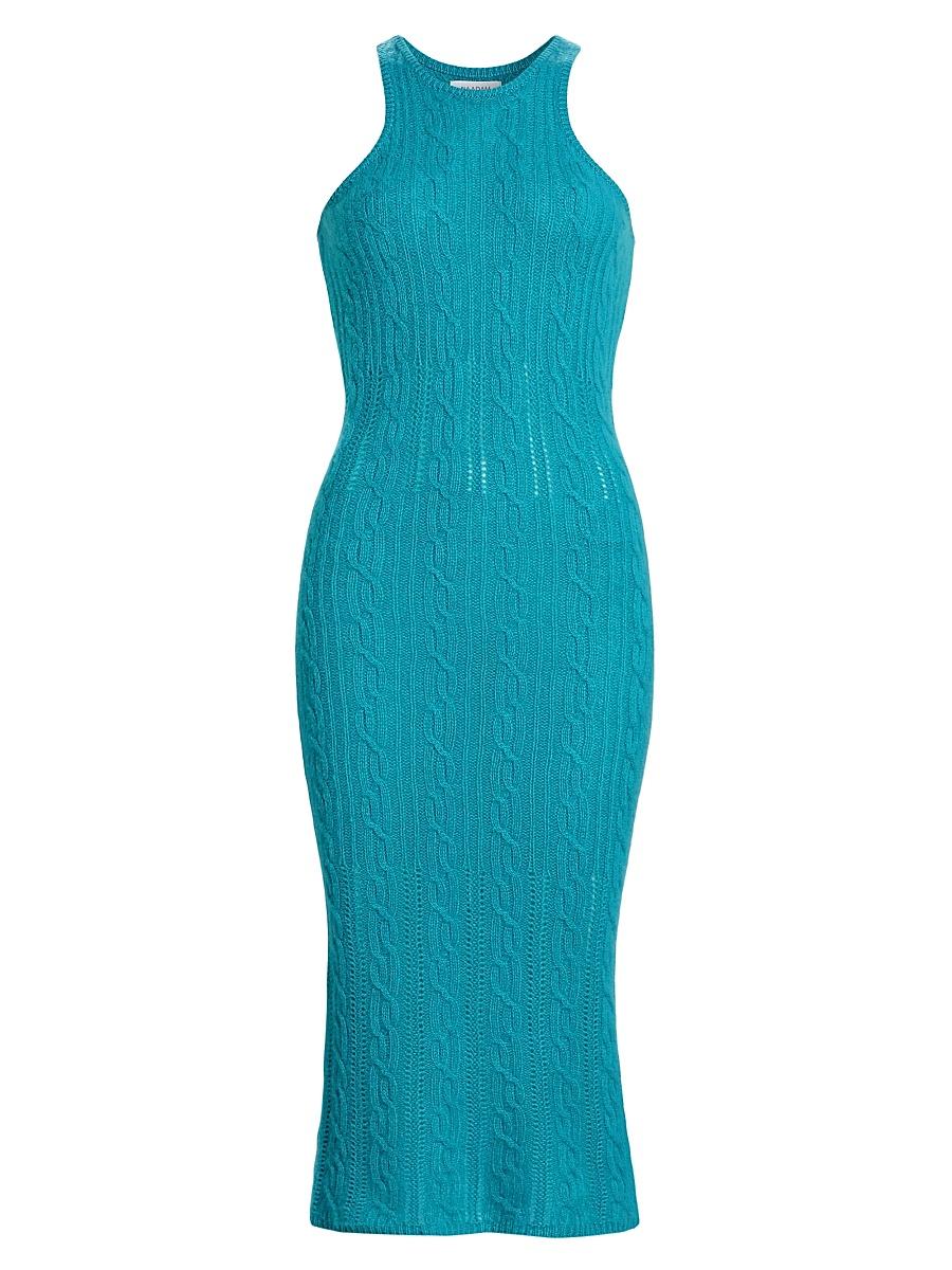 Womens Cashmere Cable-Knit Body-Con Dress Product Image