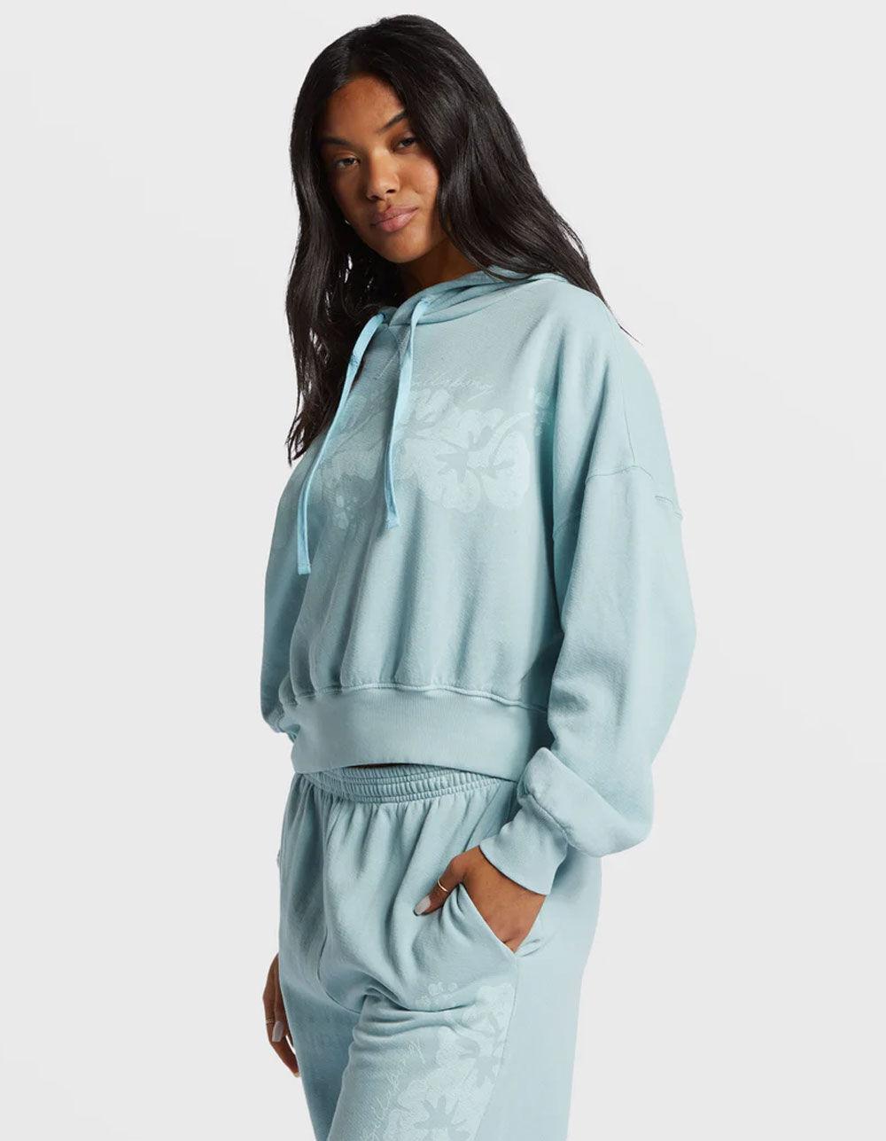 BILLABONG Easy To Love Womens Crop Hoodie - BLUE Product Image