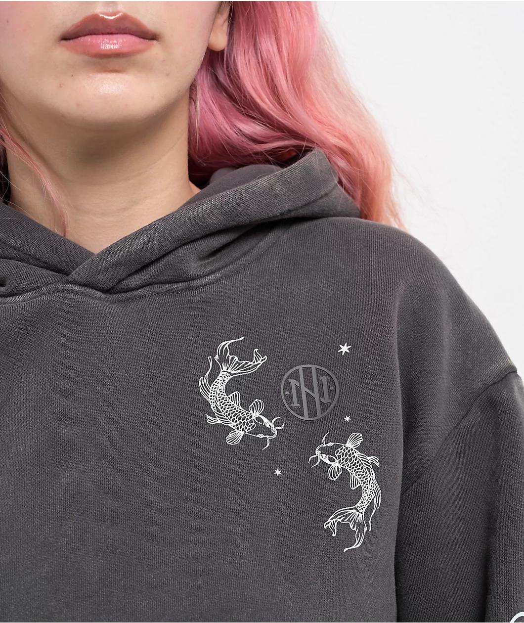 Ninth Hall Fundamentals Rosso Black Mineral Wash Hoodie Product Image