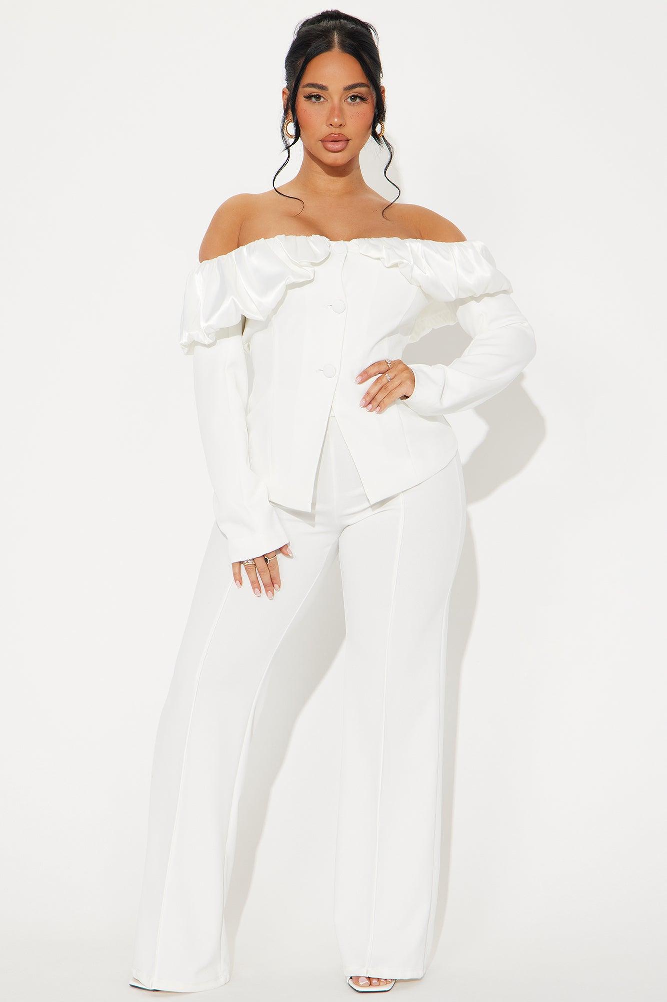 Refined Babe Off Shoulder Top - Ivory Product Image