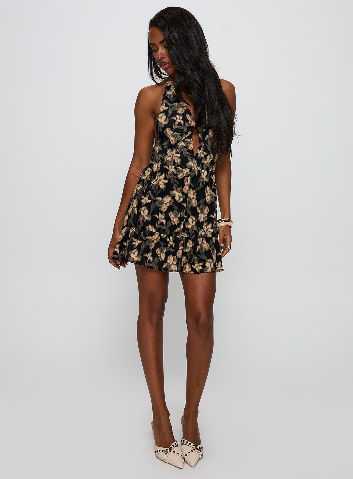Ivorie Halter Mini Dress Multi Product Image