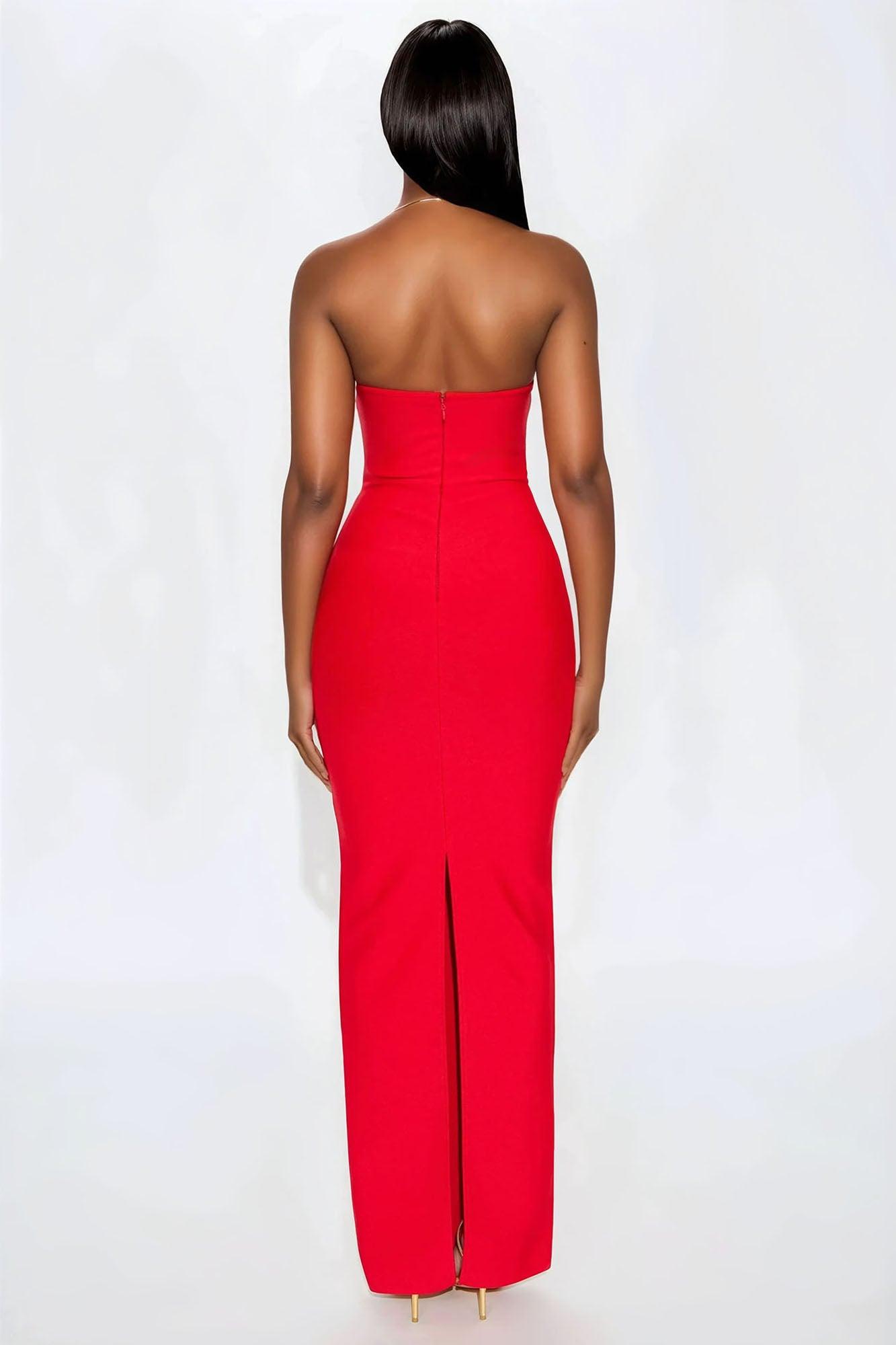 Leanne Bandage Maxi Dress - Red Female Product Image