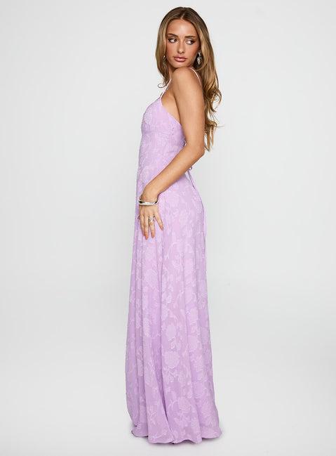 South Of France Maxi Dress Lilac Product Image