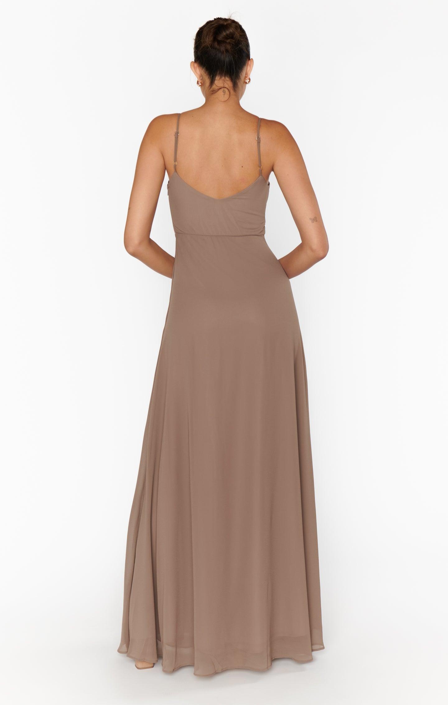 Faith Maxi Dress ~ Moss Green Luxe Satin Product Image