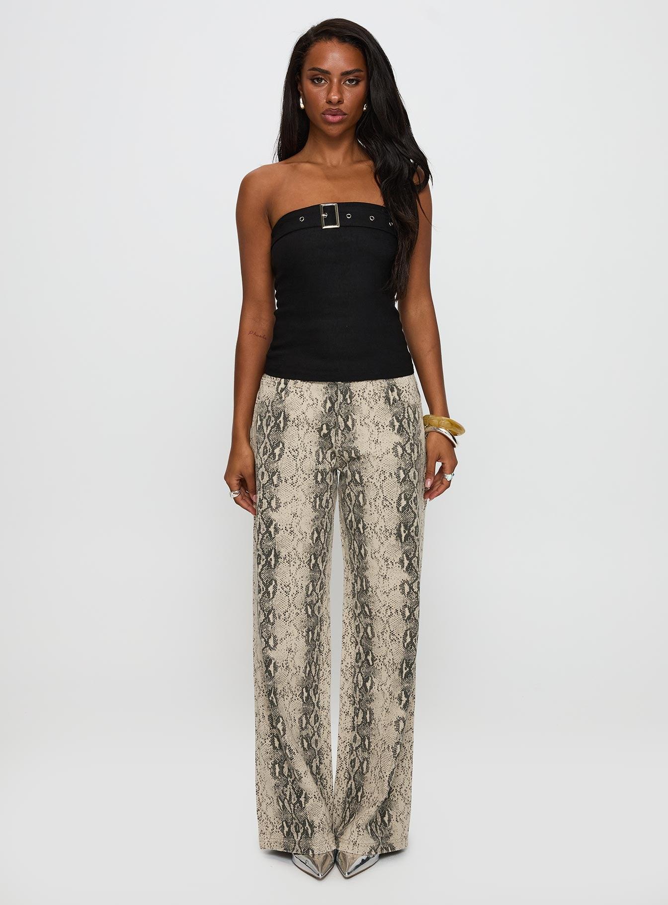 Serpentina Low Rise Straight Leg Jeans Snake Product Image