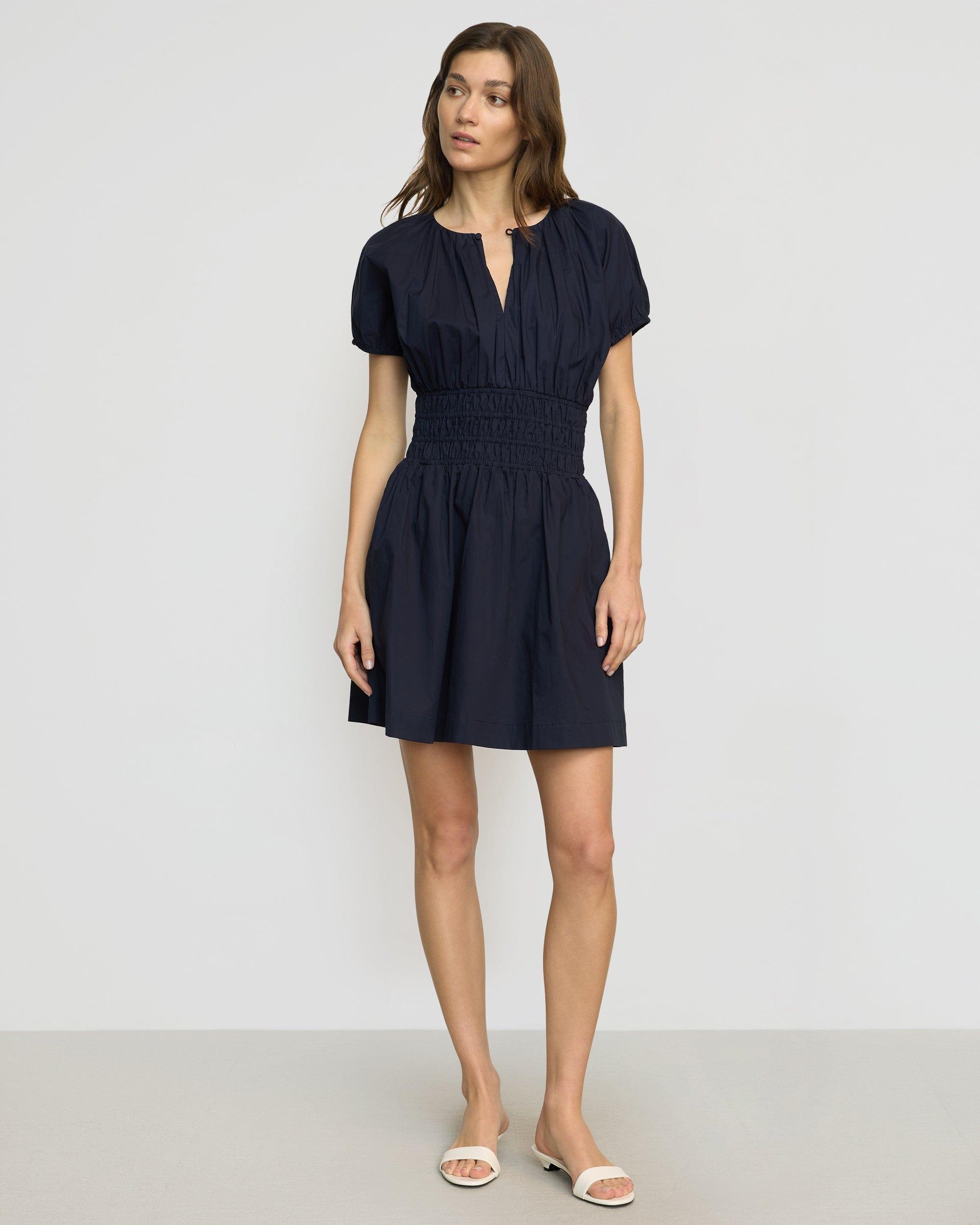 Kaci Cinched-Waist Organic Cotton Dress Product Image