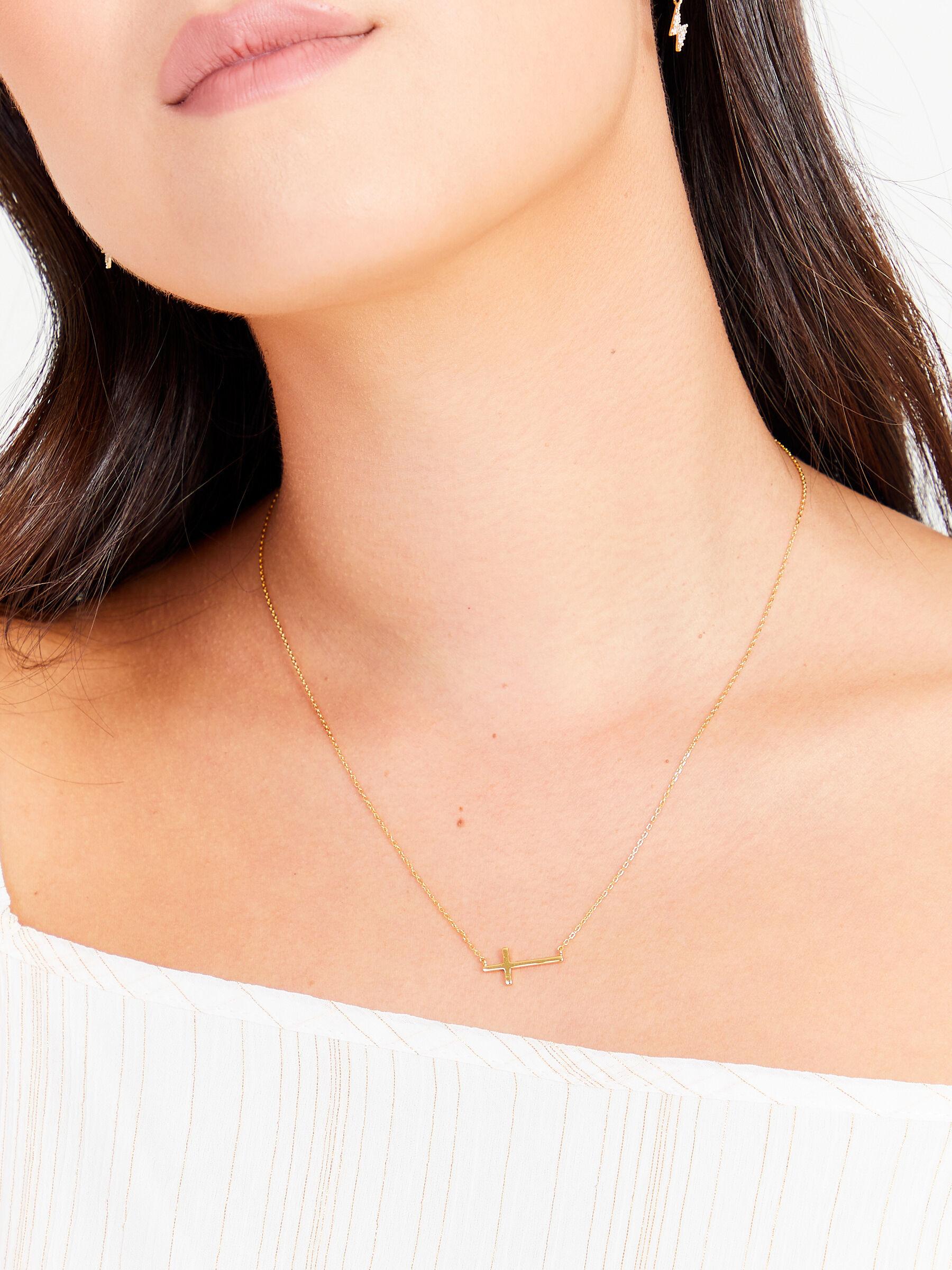 18K Gold Plated Cross Necklace Product Image