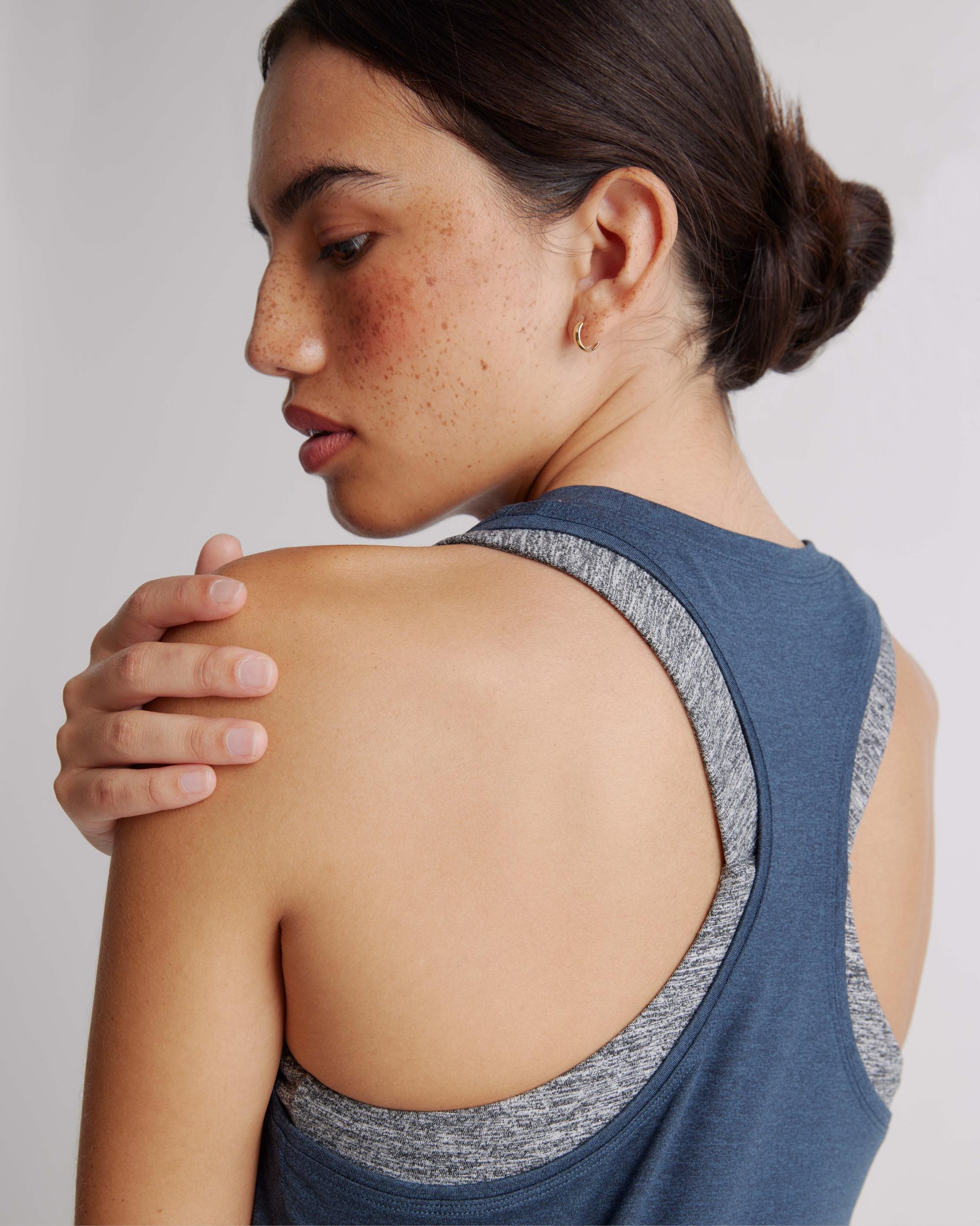 Quince | Women's Flowknit Breeze Racerback Tank Top Recycled Poly with Stretch Product Image