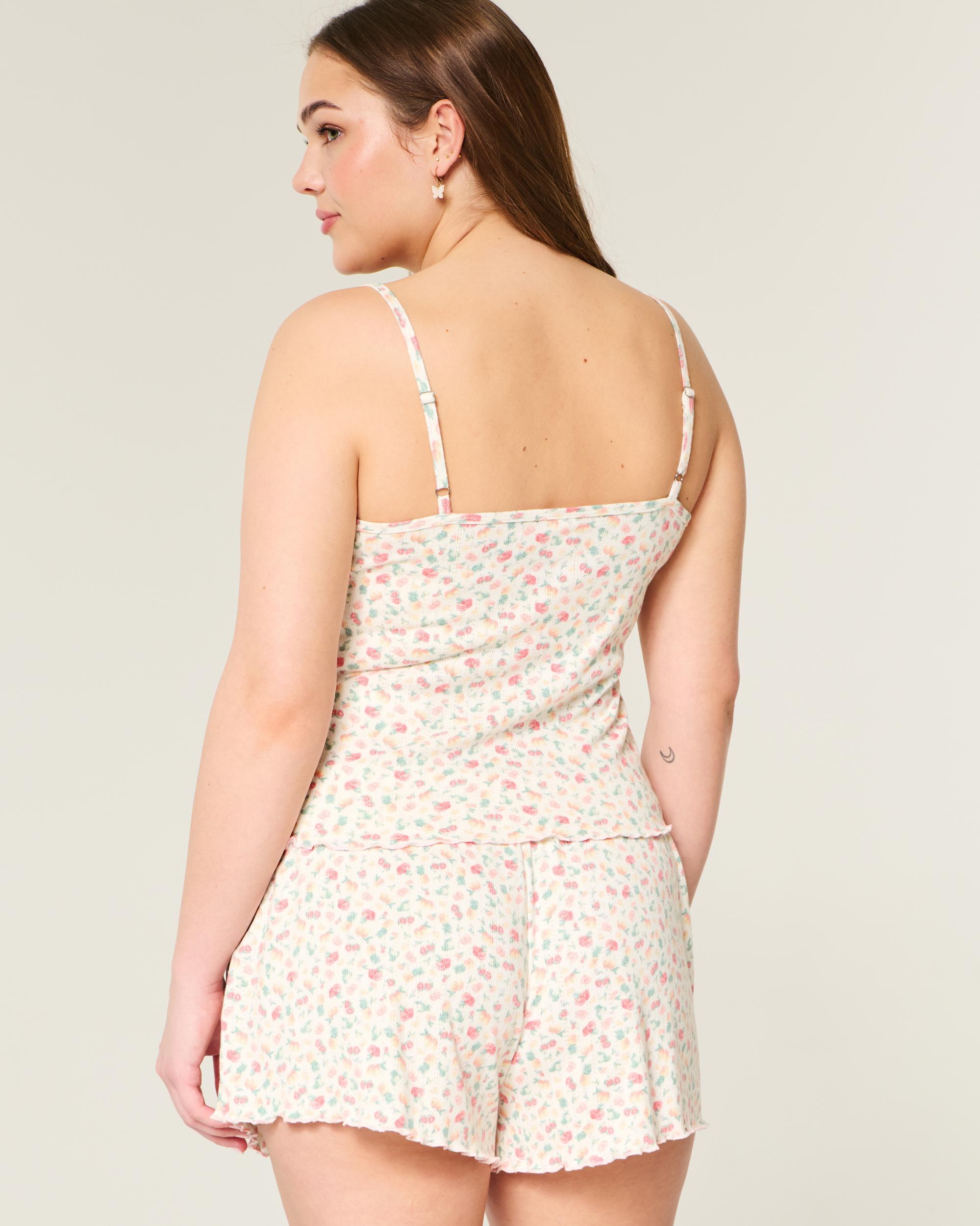 Cozy Lace Pointelle Cami & Shorts Set Product Image