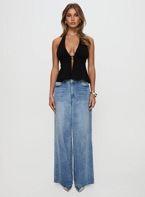 Brealle Halter Top Black Product Image