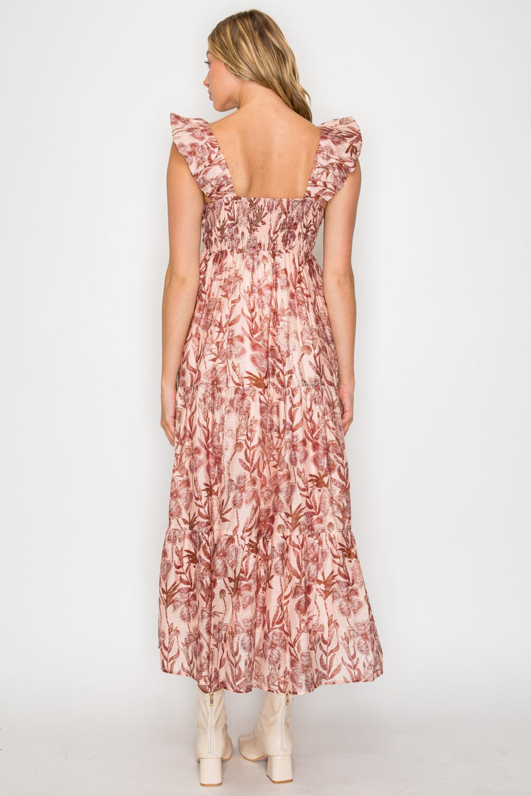 Floral Whimsy Sleeveless Maxi Dress Product Image