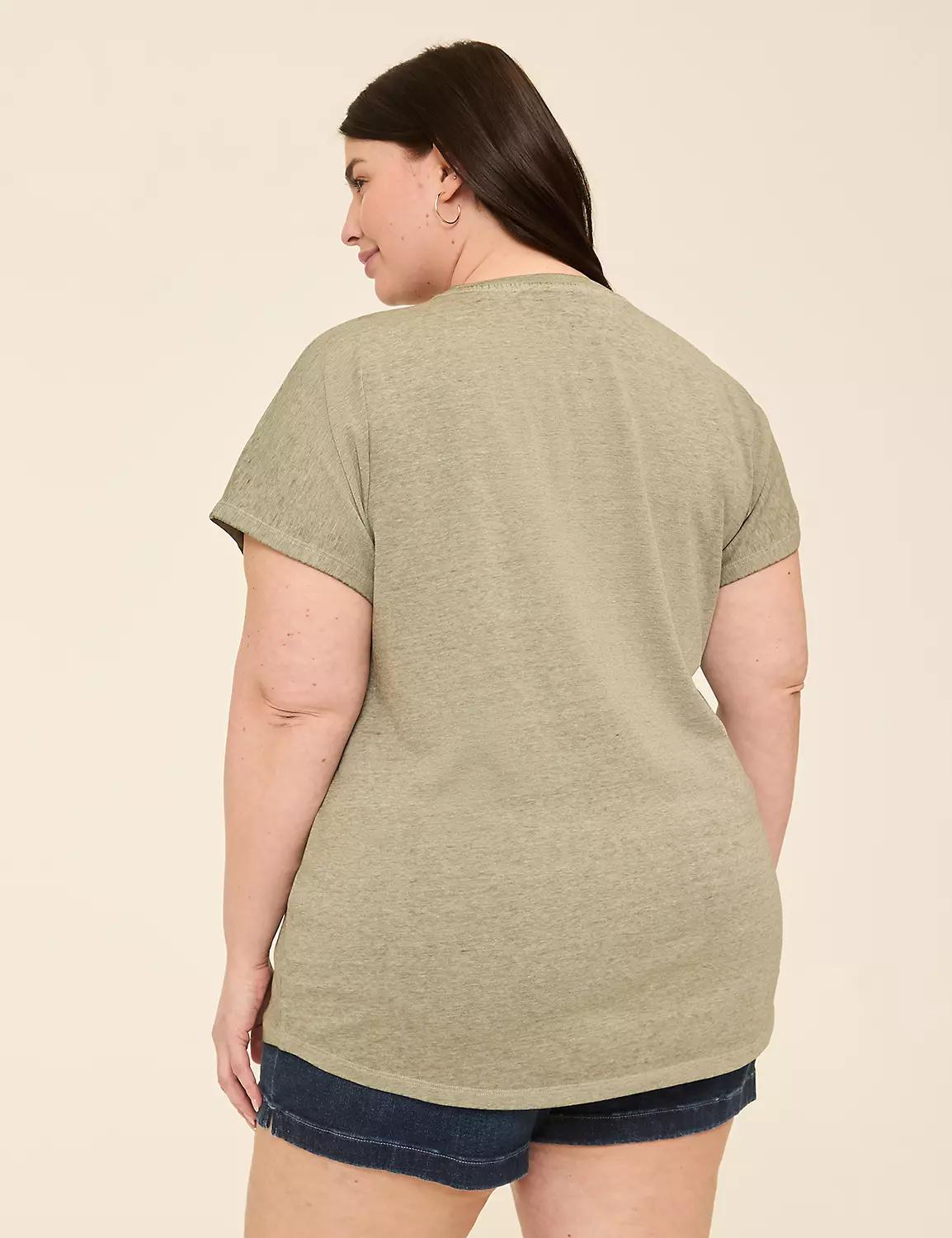 Flower Peace Scoop-Neck Graphic Tee Product Image