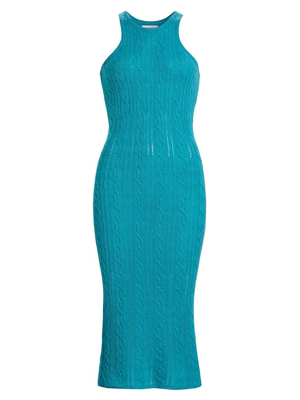 Womens Cashmere Cable-Knit Body-Con Dress Product Image