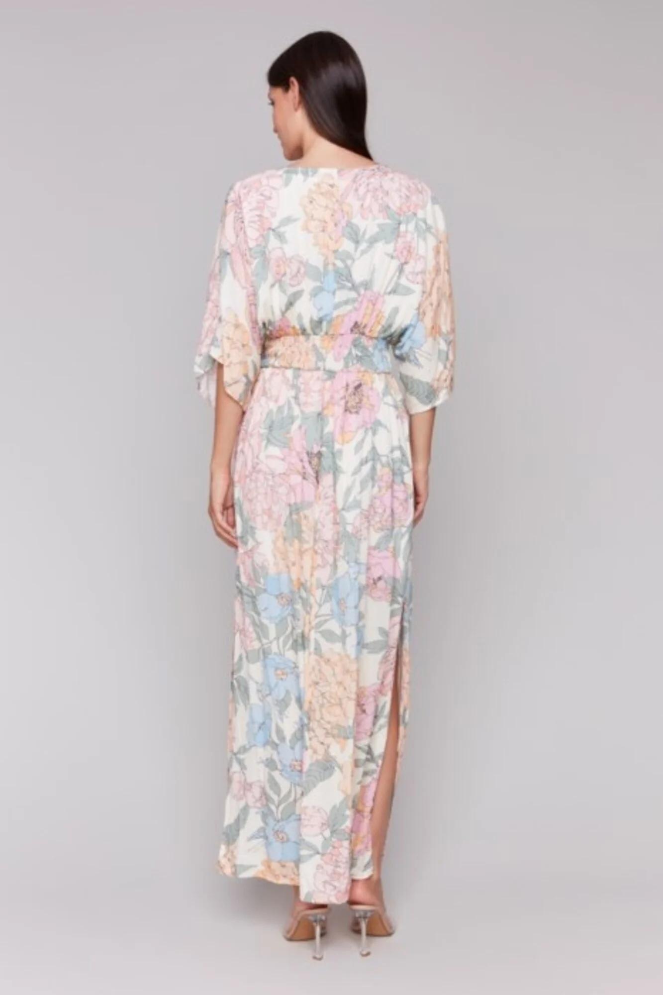 Printed Dolman Short Sleeves Maxi Dress Product Image