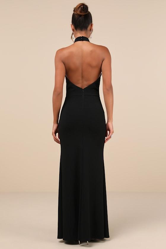 Exquisite RSVP Black Backless Maxi Dress Product Image