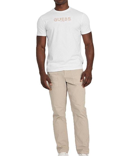 Guess Logo Embroidered Short Sleeve T-Shirt Product Image