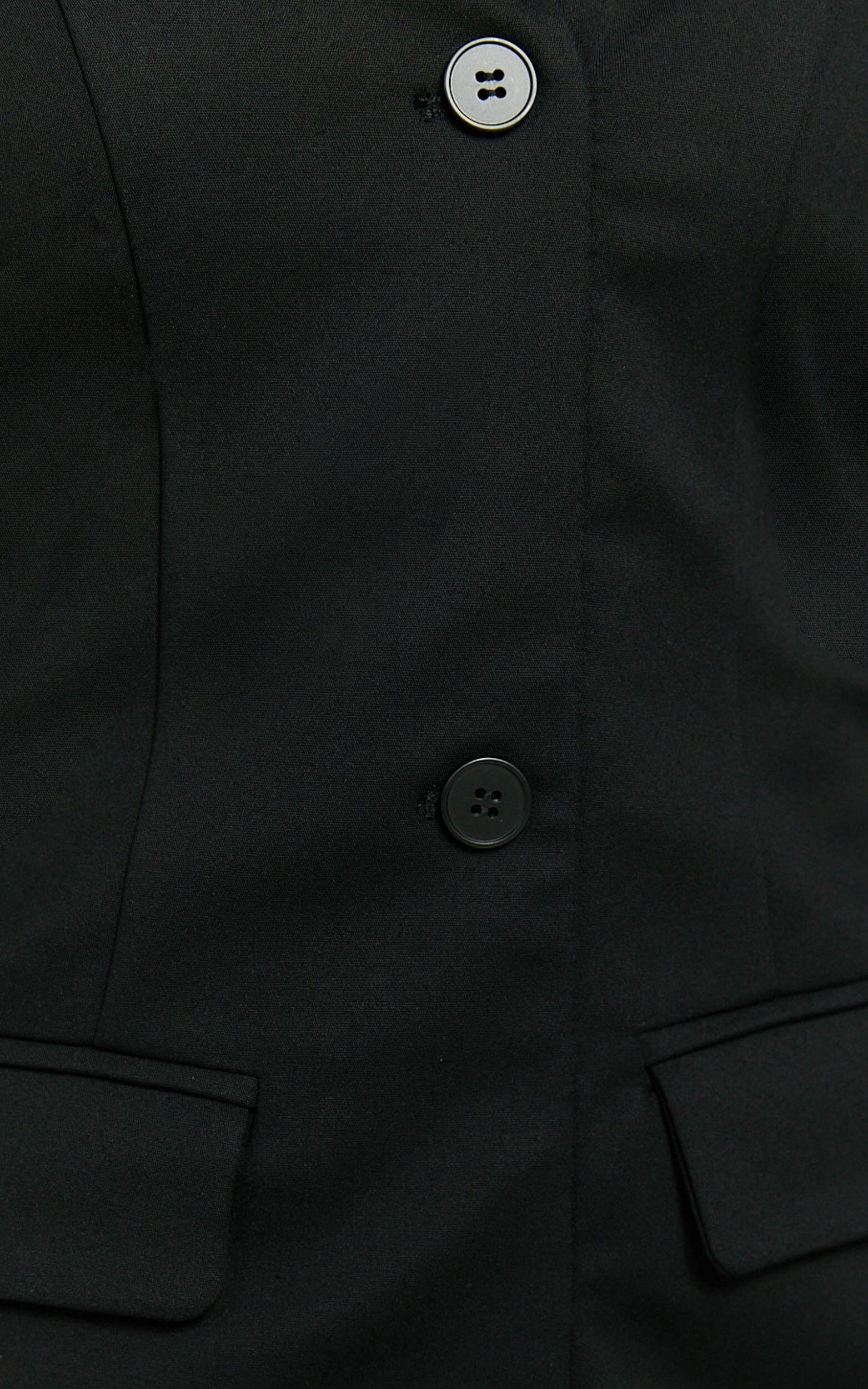 Anabelle Mini Dress - Tailored Off Shoulder Dress in Black Product Image