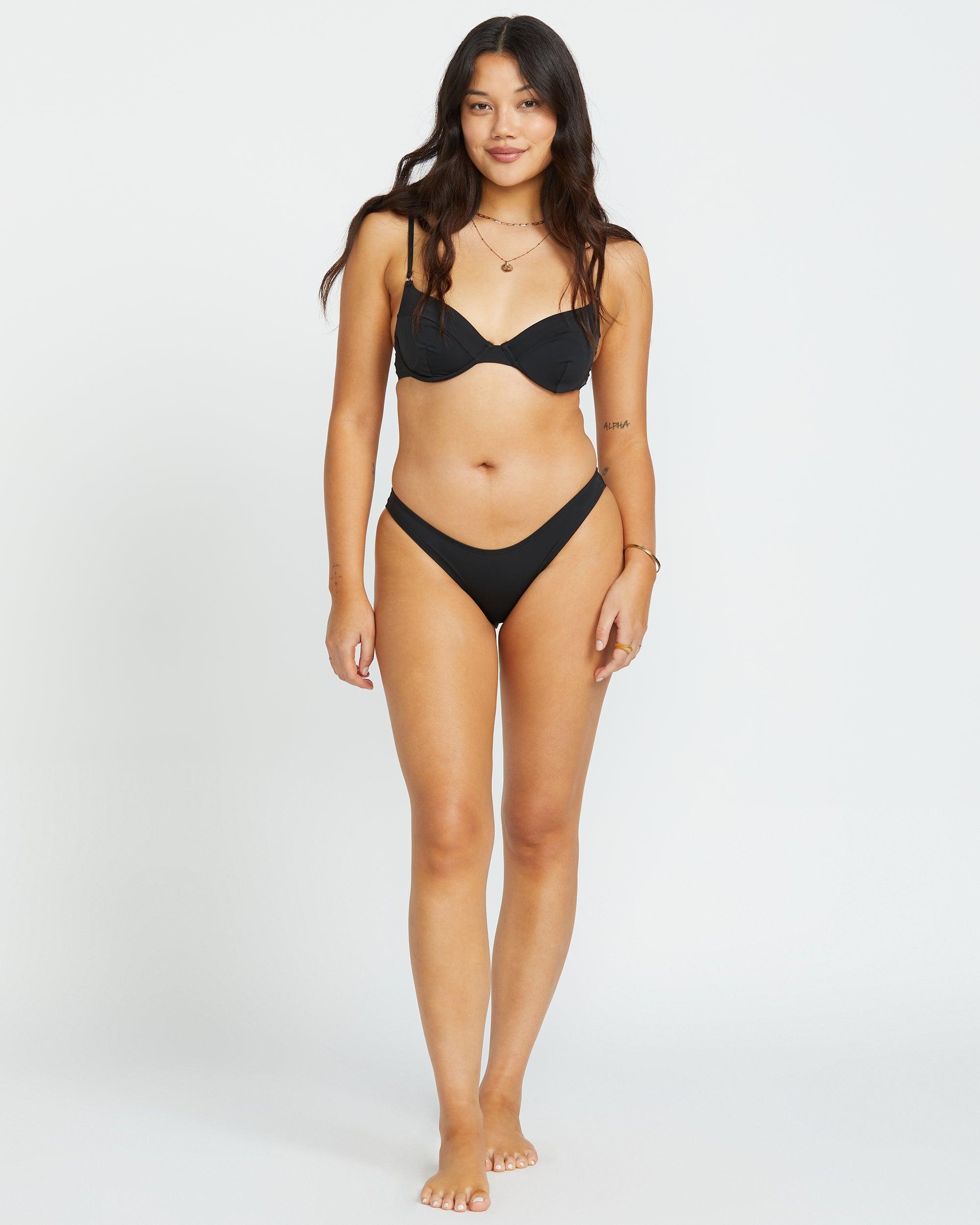 Sol Searcher Morgan Underwire Bikini Top - Black Pebble Female Product Image