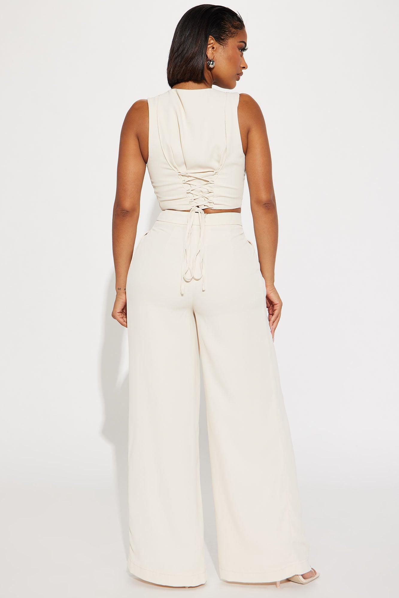 Milia Vest Pant Set - Cream Product Image
