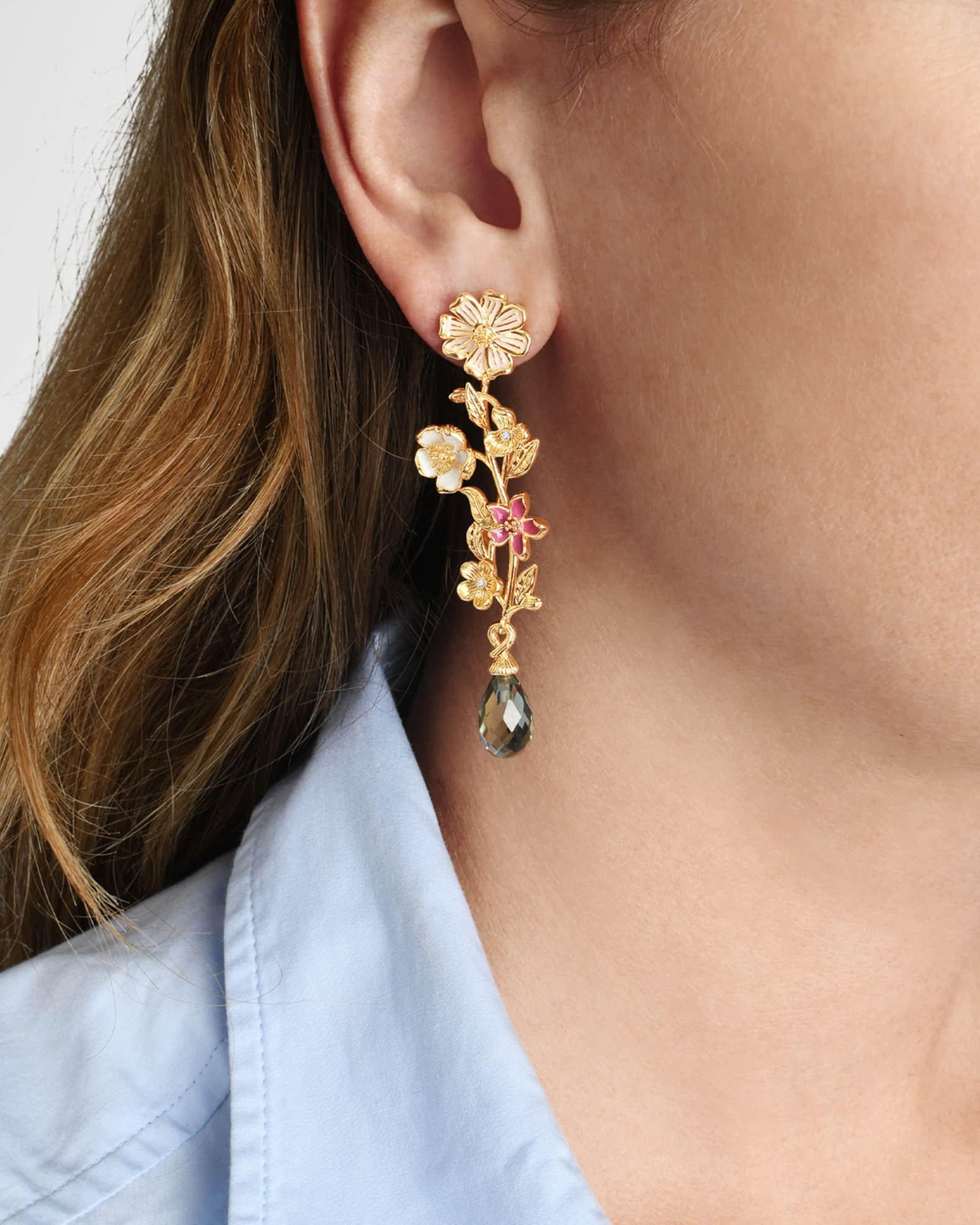 Wildflowers Stone Drop Earrings Product Image