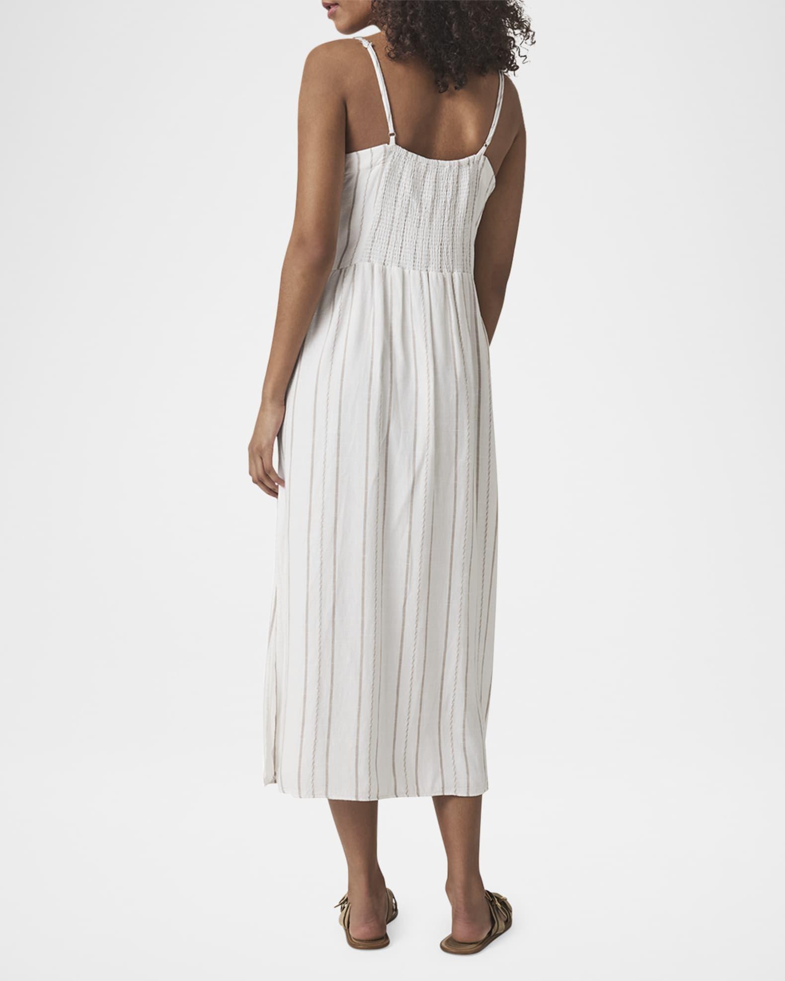 Gabrielle Button-Front Midi Dress Product Image