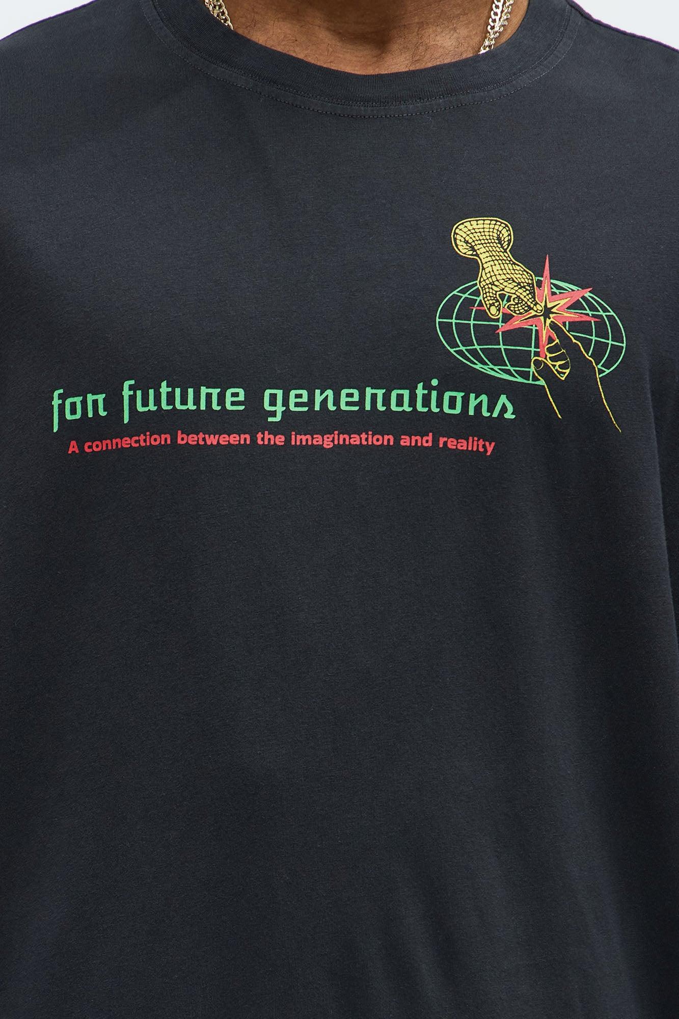 For Future Generations Oversized Short Sleeve Tee - Black Product Image
