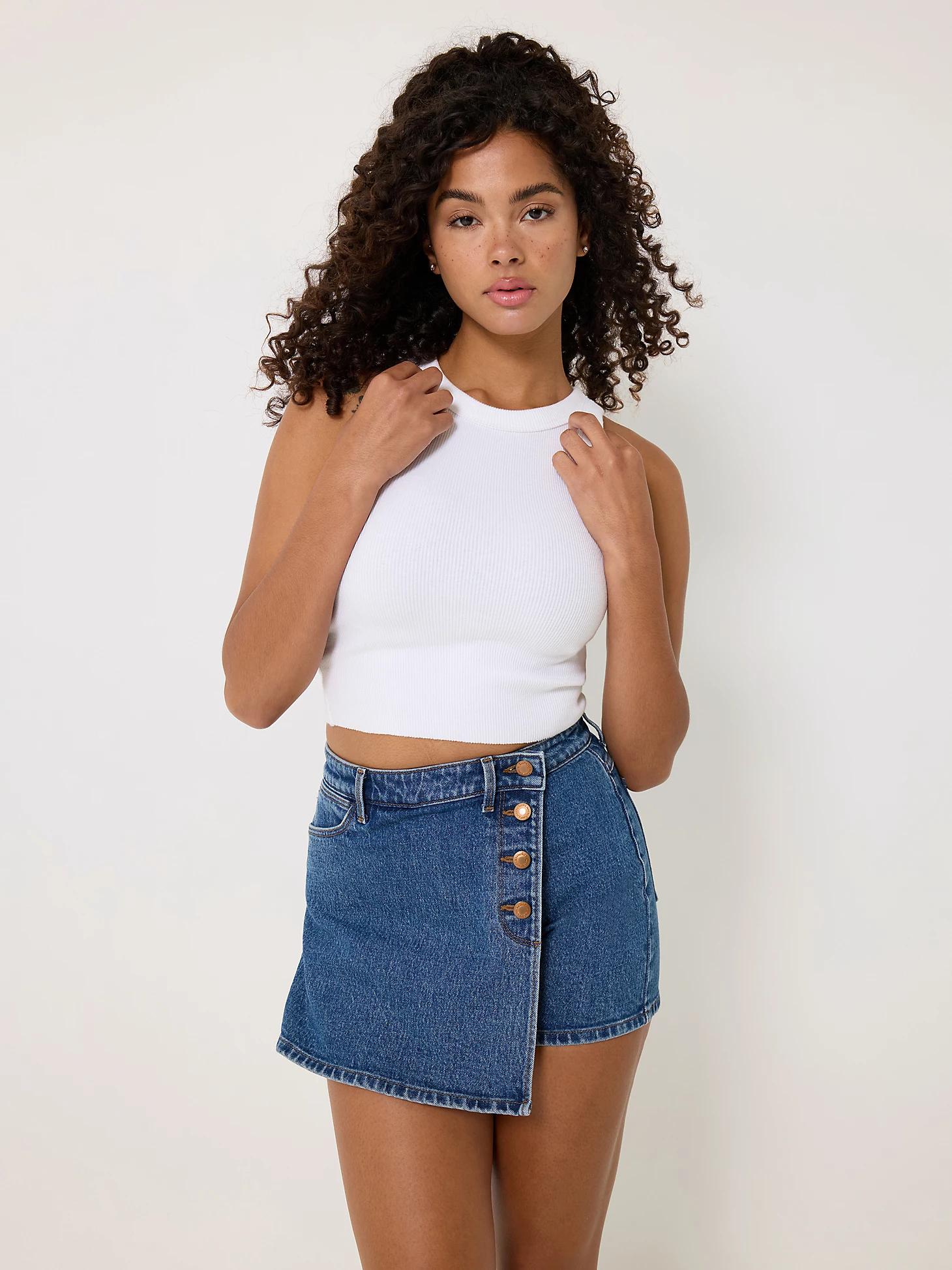 Women's Denim Skort | Women's SHORTS & SKIRTS | Wrangler® Product Image