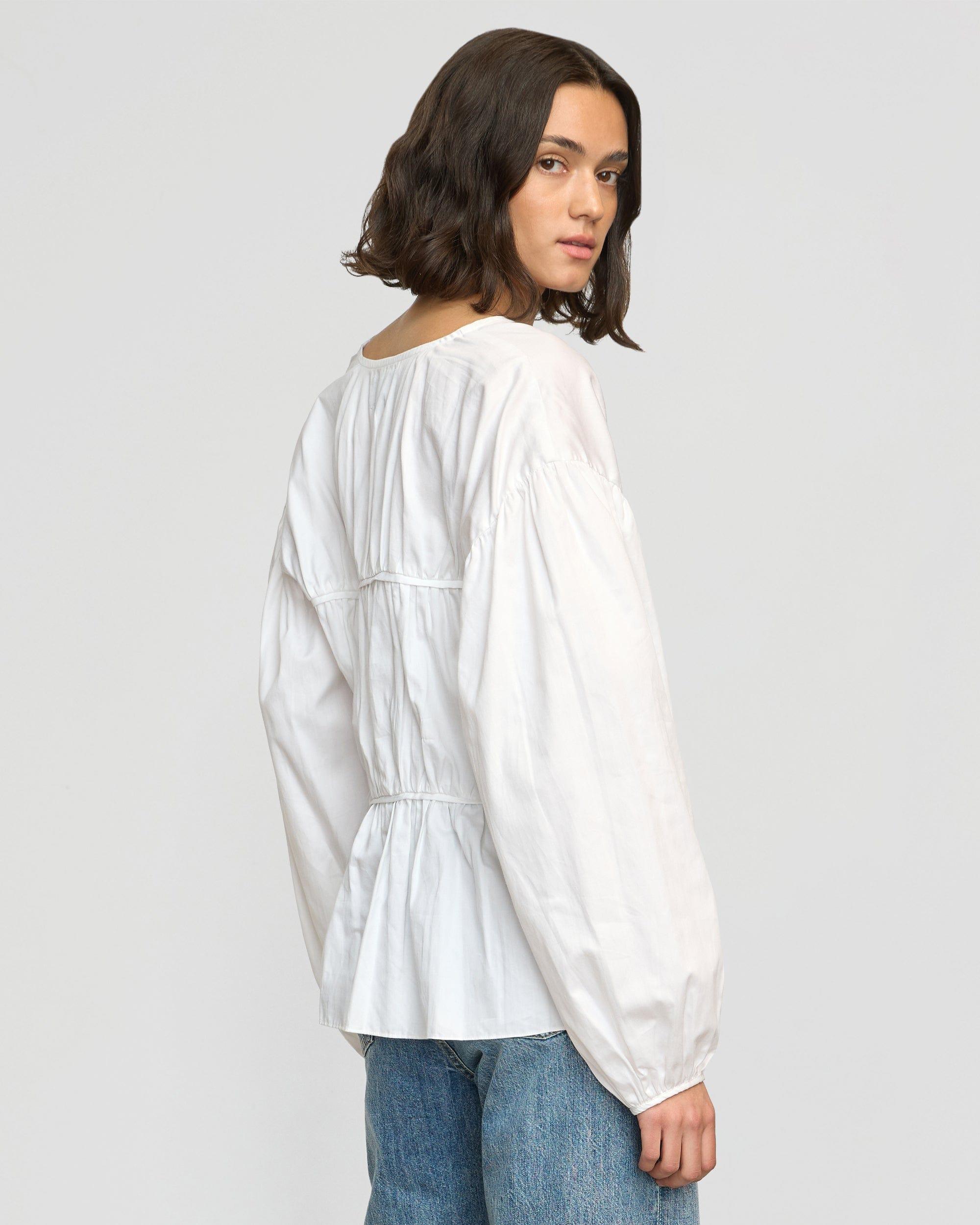 Hira Tie-Front Organic Cotton Blouse Product Image