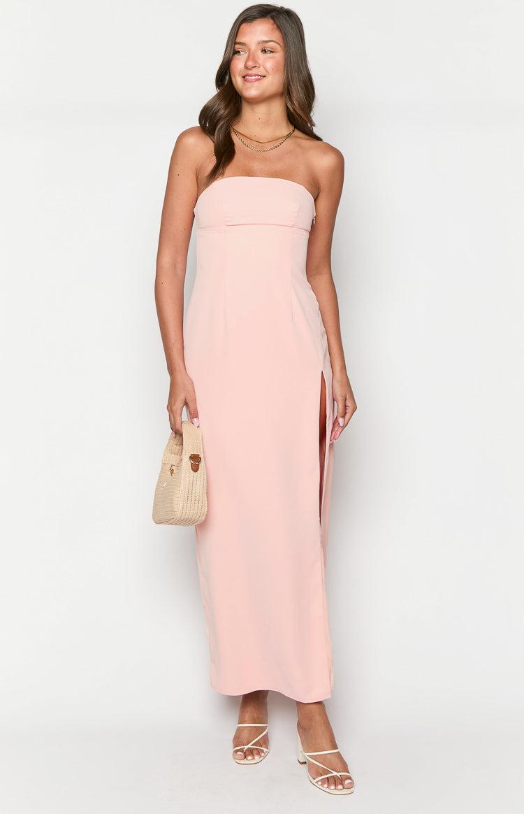 Lenora Pink Strapless Maxi Dress Baby Product Image