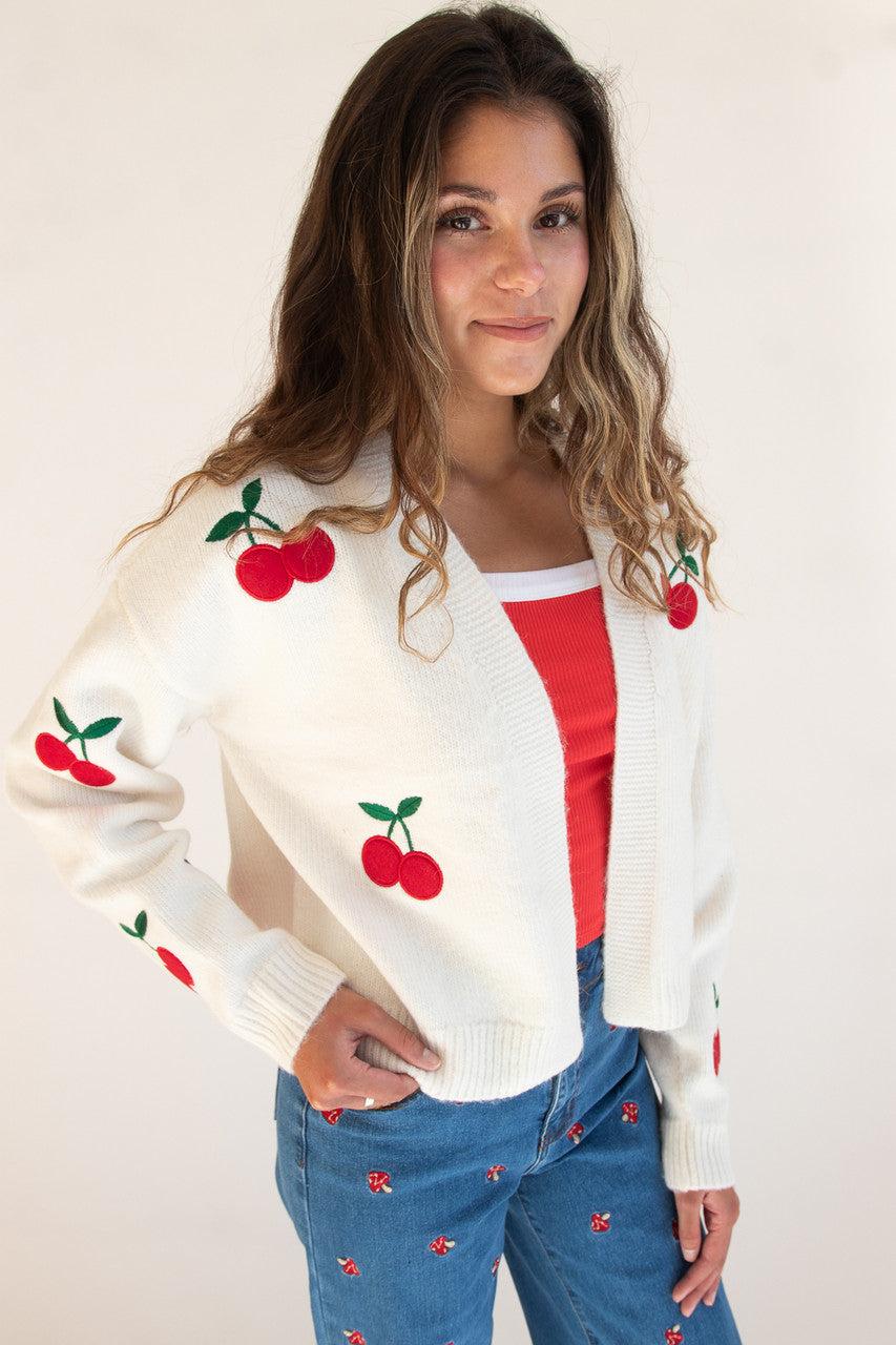 Cherry Patch Open Cardigan Product Image