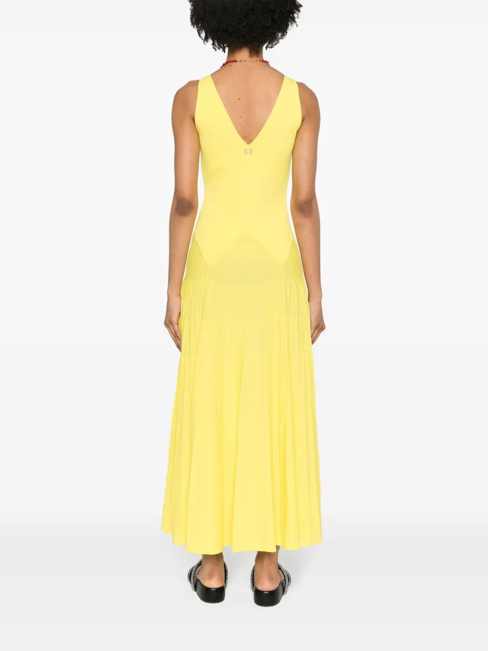 knitted pleated maxi dress Product Image