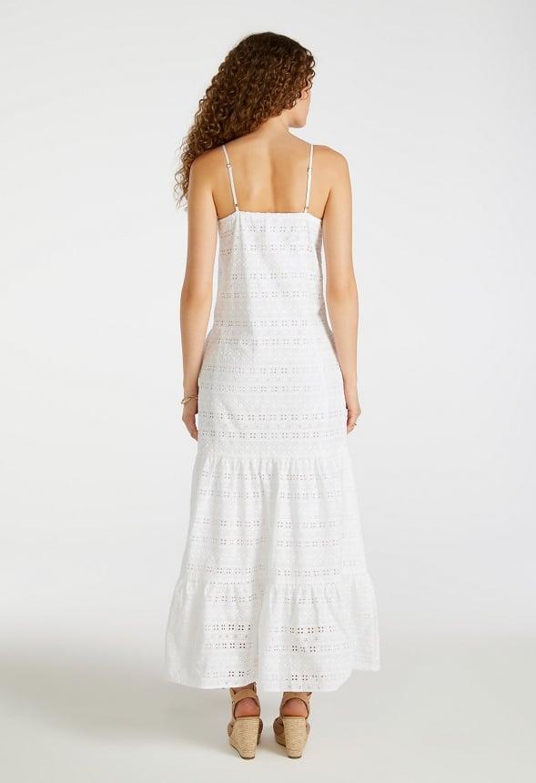 Eyelet Tiered Maxi Dress Product Image