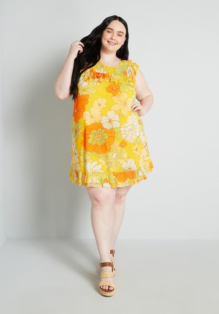 That Tropical 'Frilling' Mesh Mini Dress Product Image