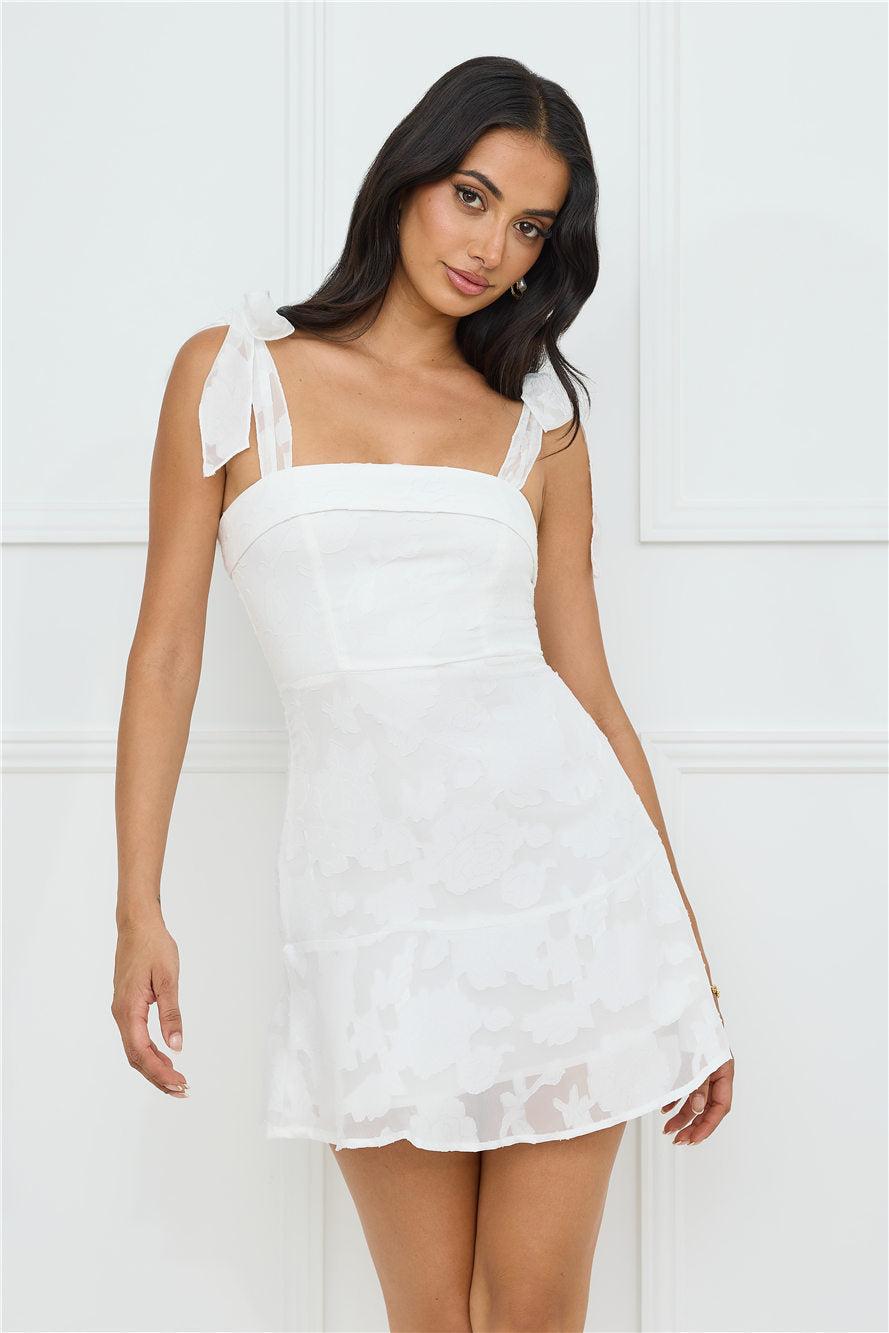 Island Reverie Mini Dress White Product Image