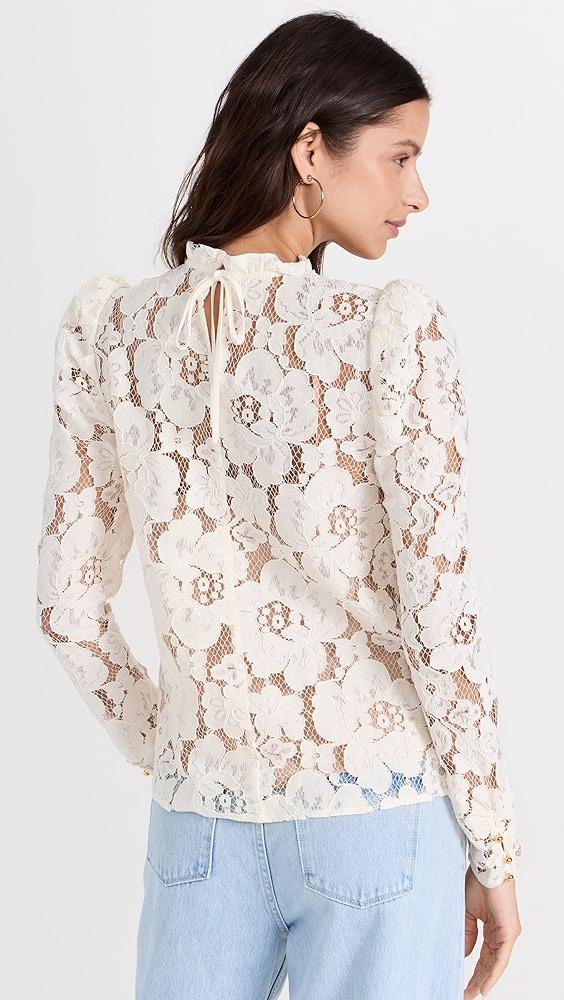 WAYF Emma Puff Sleeve Lace Top | Shopbop Product Image