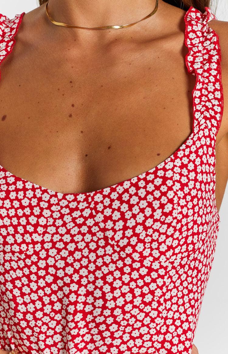 Jessie Midi Dress Red Product Image