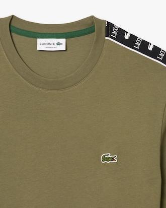 Men's Logo Stripe Cotton T-Shirt Product Image