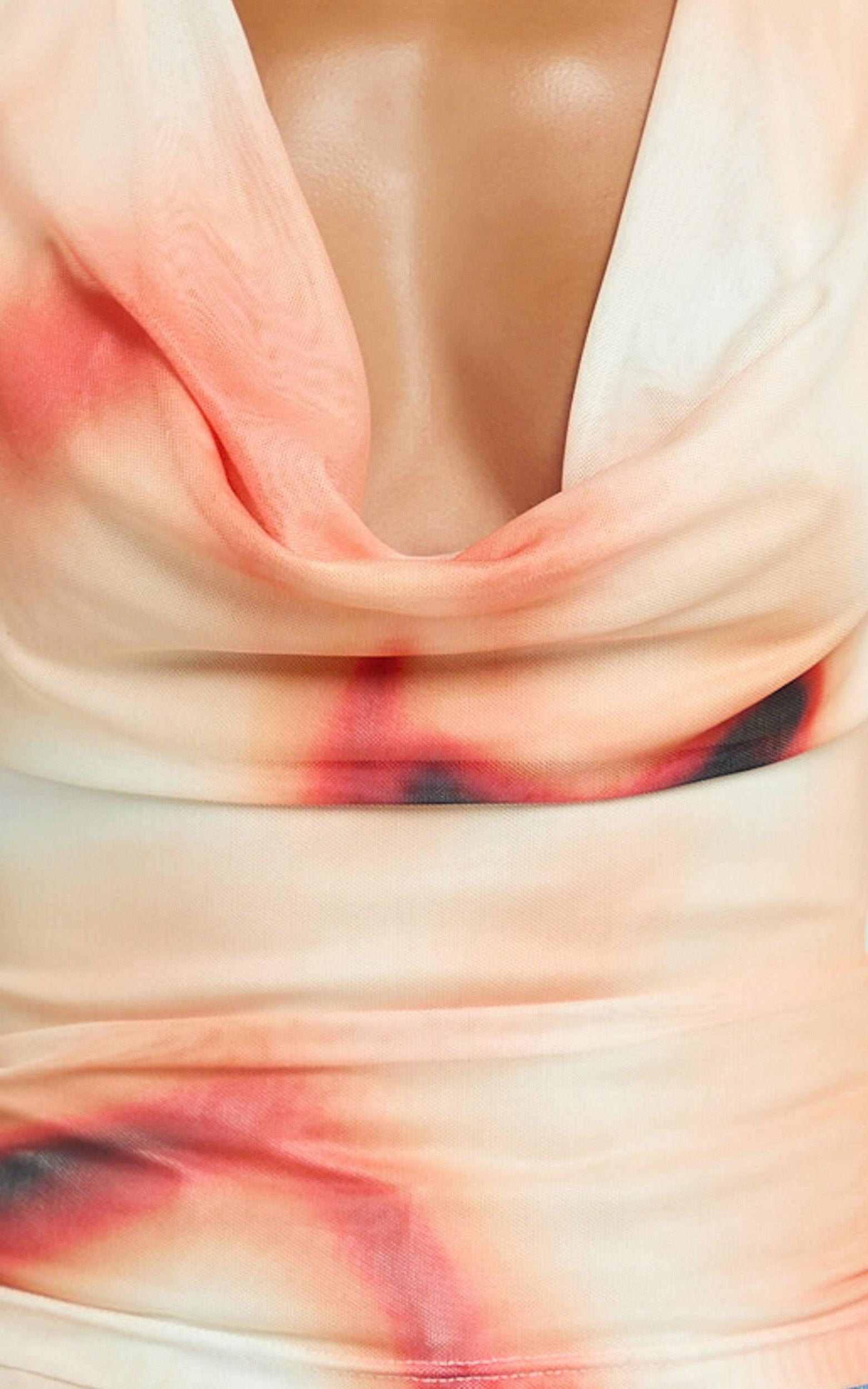 Nicole Top - Cowl Neck Halter Top in Multi Product Image