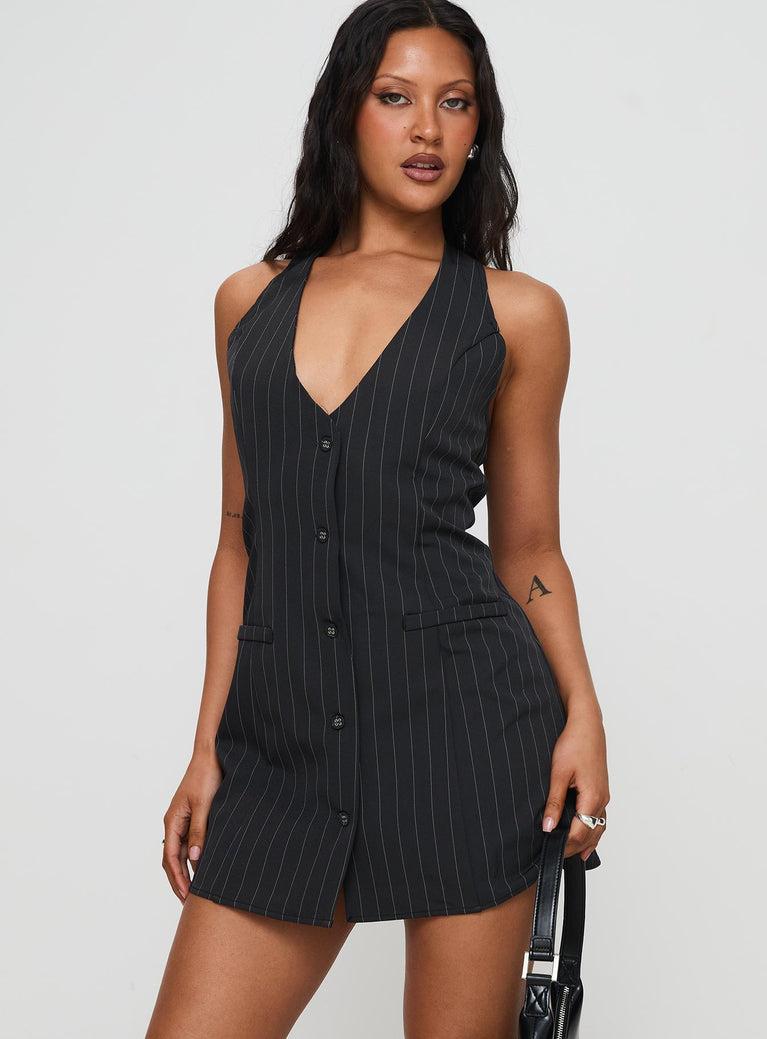 Fenny Mini Dress Pinstripe Product Image