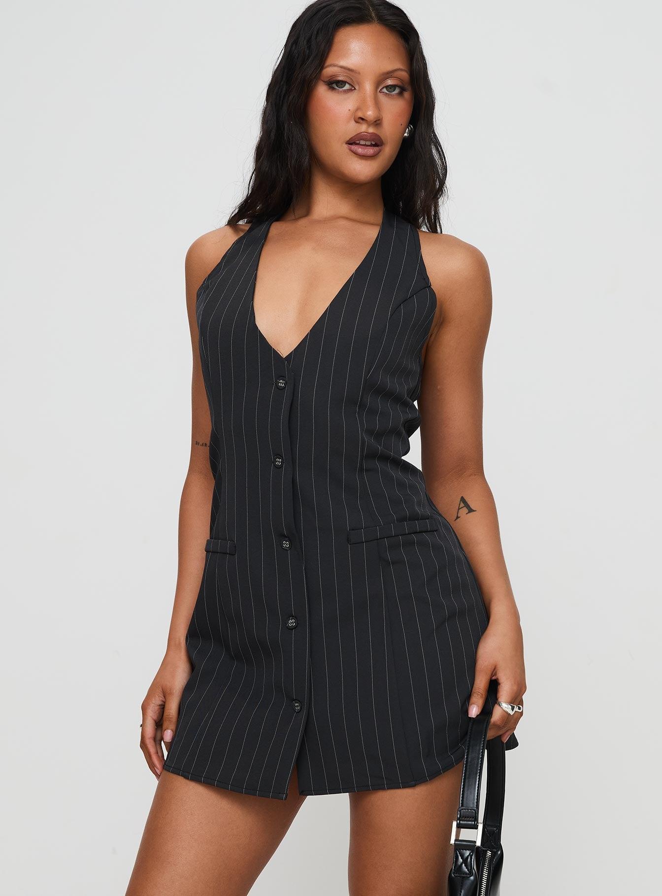 Fenny Mini Dress Pinstripe Product Image